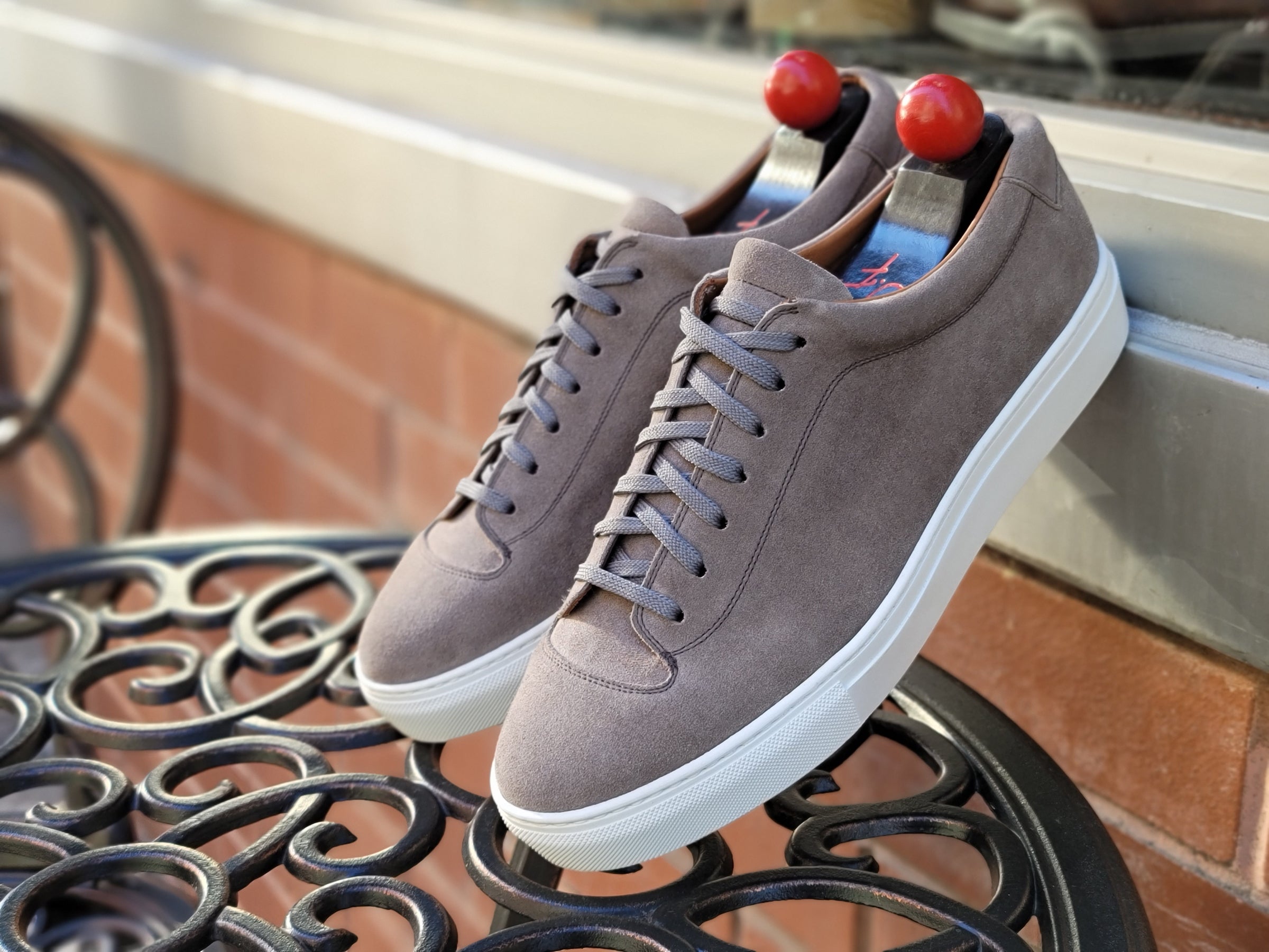 Olympia - Cloud Suede / White Sole-Plimsoll Lace Up Laceup Sneakers-J.FitzPatrick Footwear