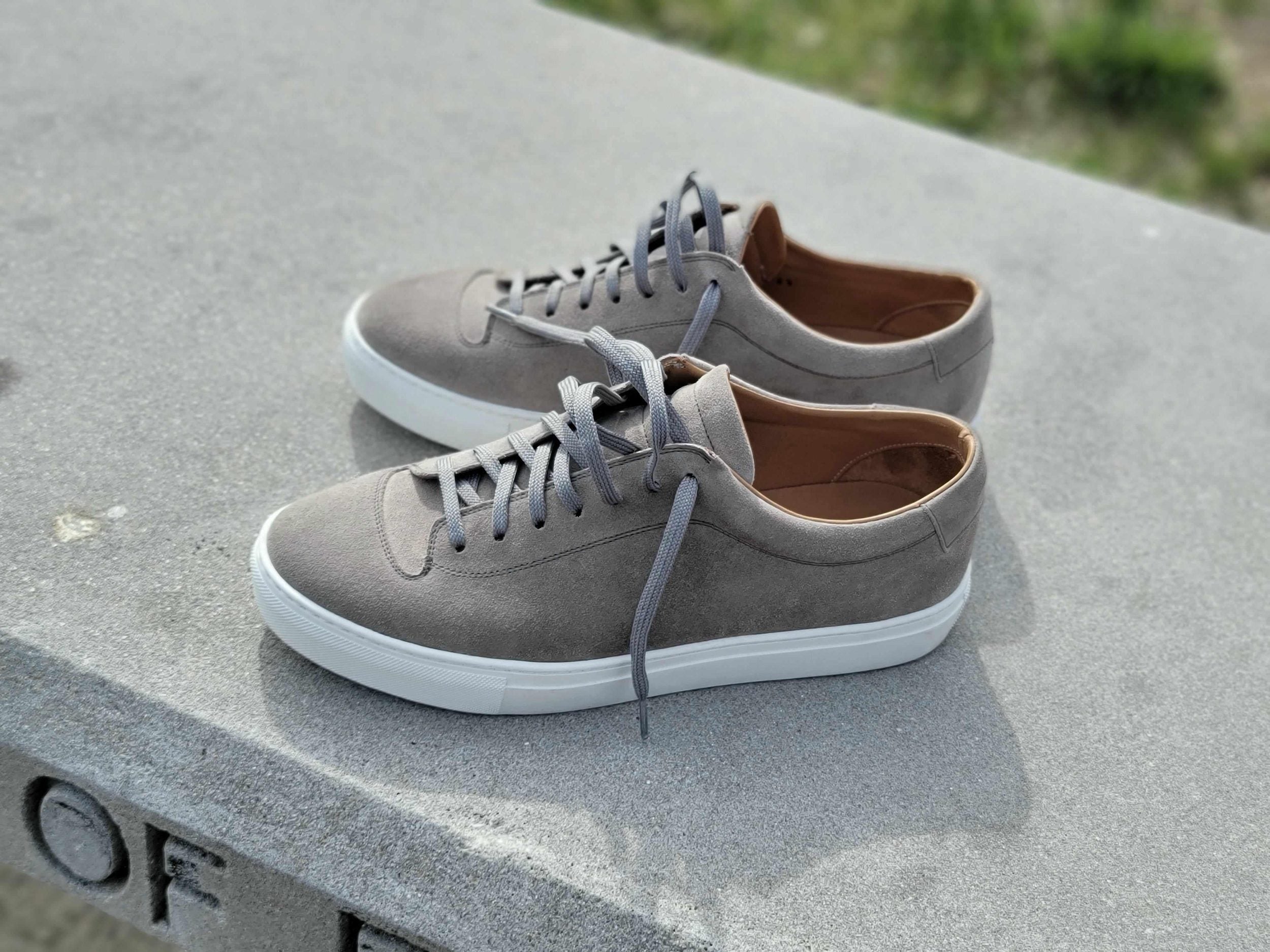 Olympia - Cloud Suede / White Sole-Plimsoll Lace Up Laceup Sneakers-J.FitzPatrick Footwear