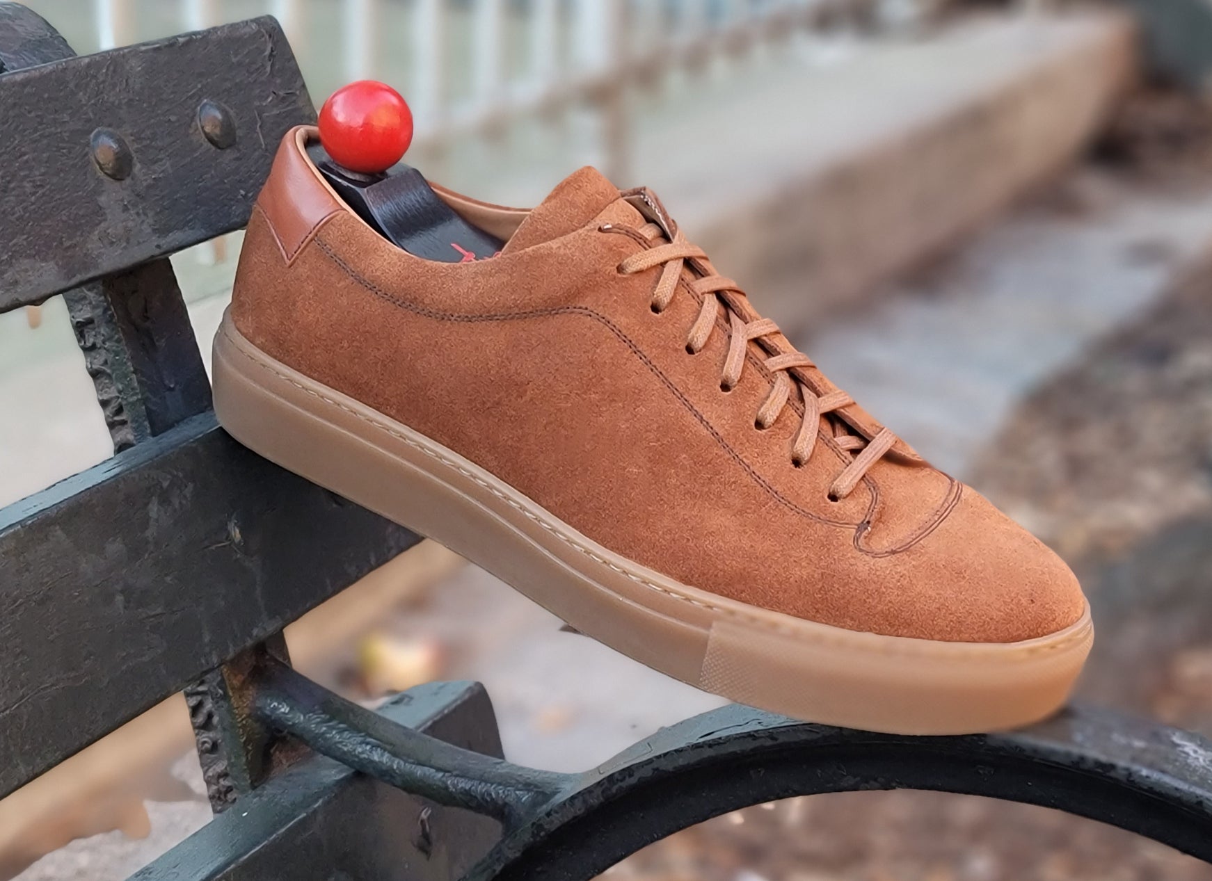 Olympia - Cumin Suede / Gum Sole-Plimsoll Lace Up Laceup Sneakers-J.FitzPatrick Footwear