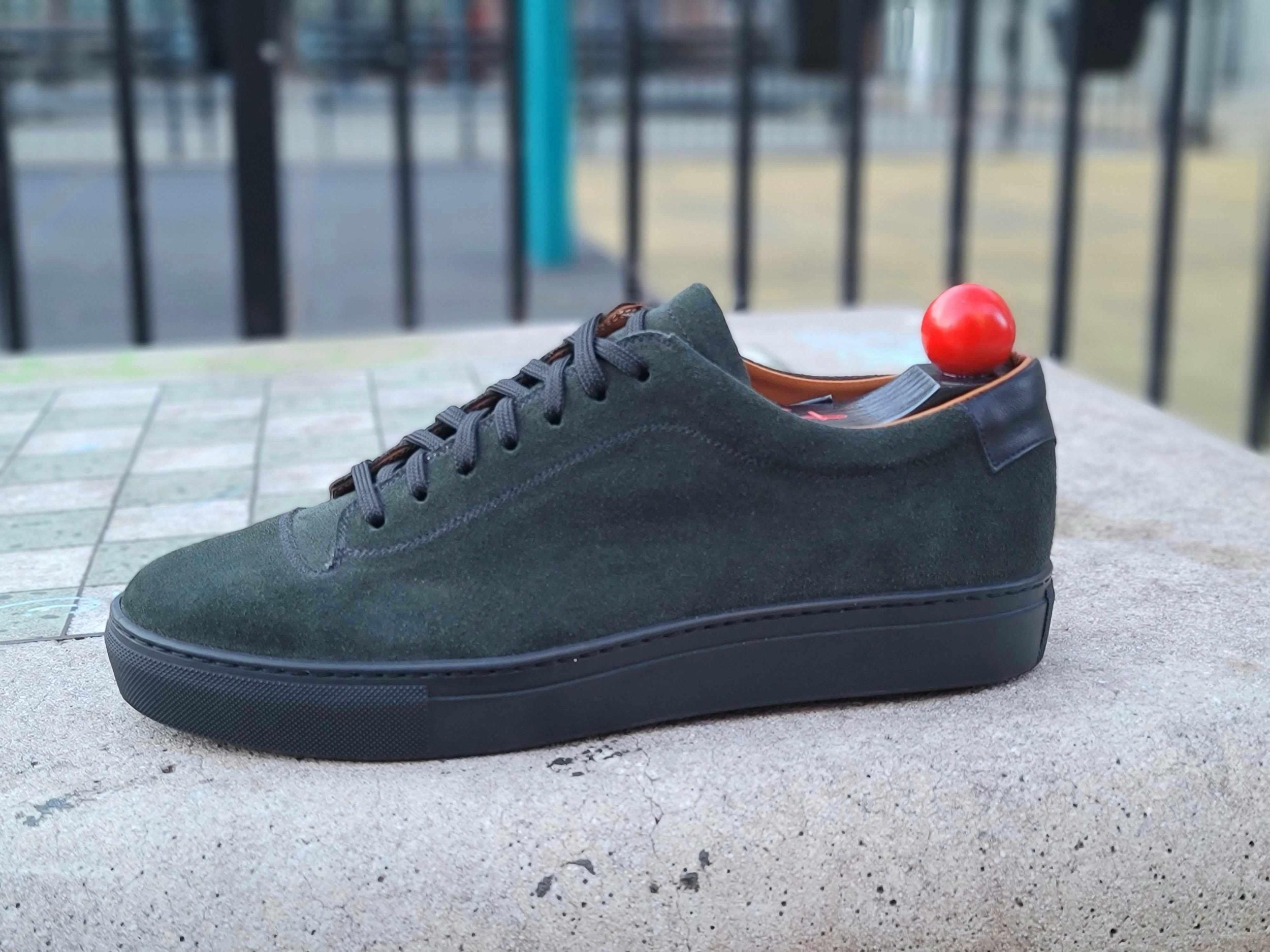 Olympia - Kale Suede / Black Sole-Plimsoll Lace Up Laceup Sneakers-J.FitzPatrick Footwear