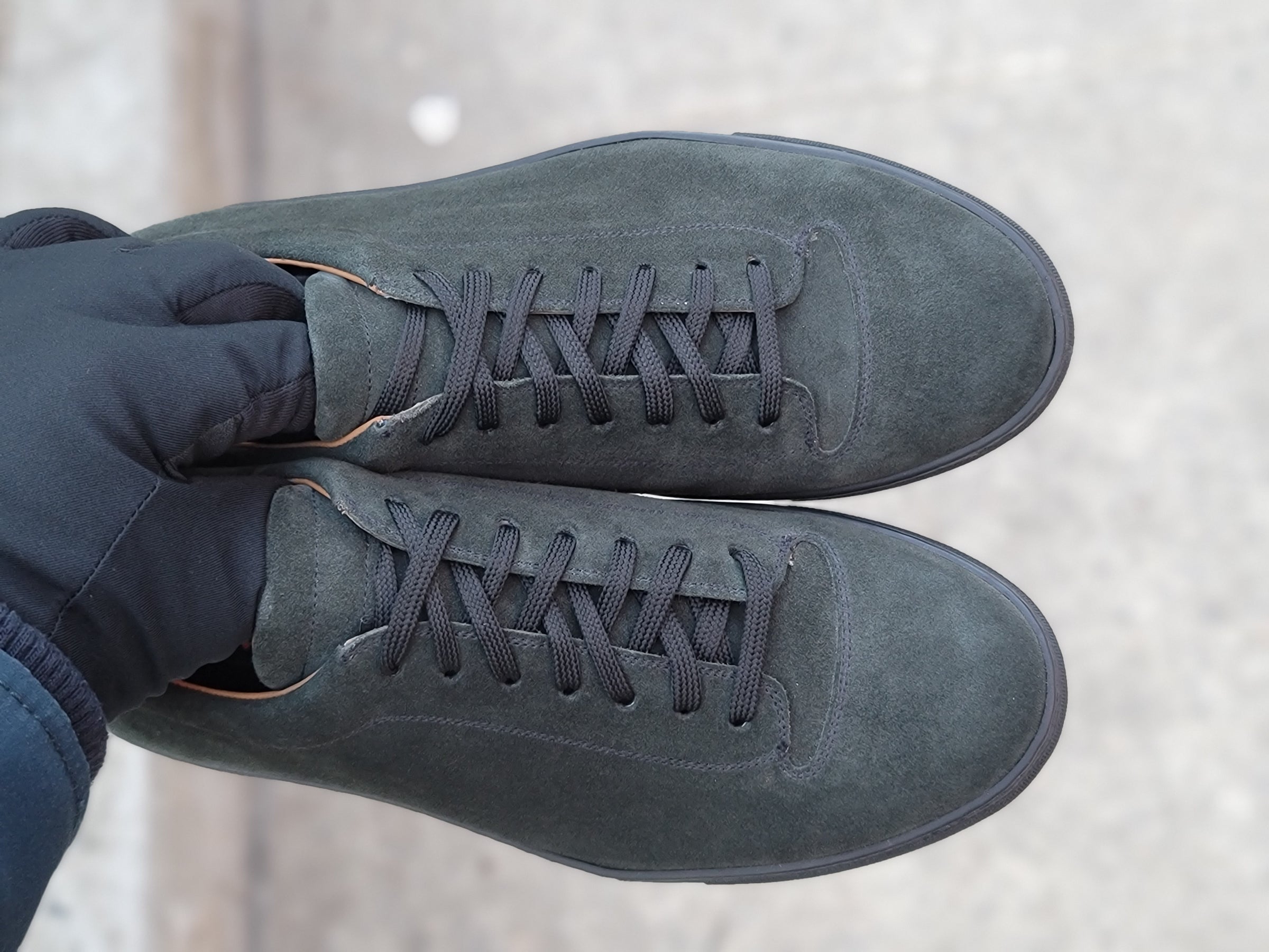 Olympia - Kale Suede / Black Sole-Plimsoll Lace Up Laceup Sneakers-J.FitzPatrick Footwear