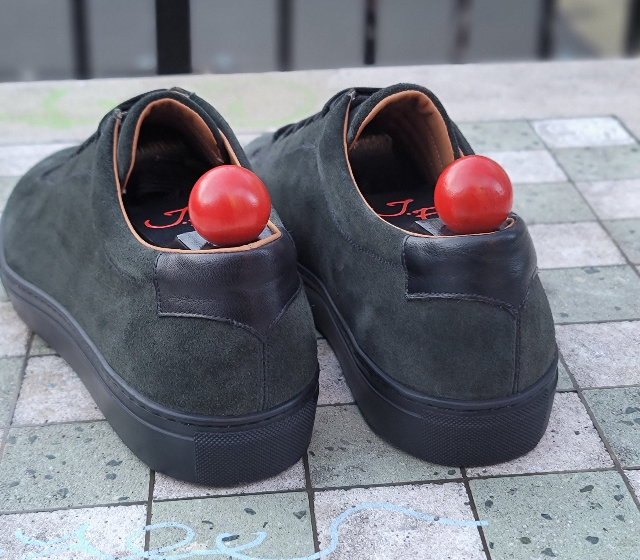 Olympia - Kale Suede / Black Sole-Plimsoll Lace Up Laceup Sneakers-J.FitzPatrick Footwear