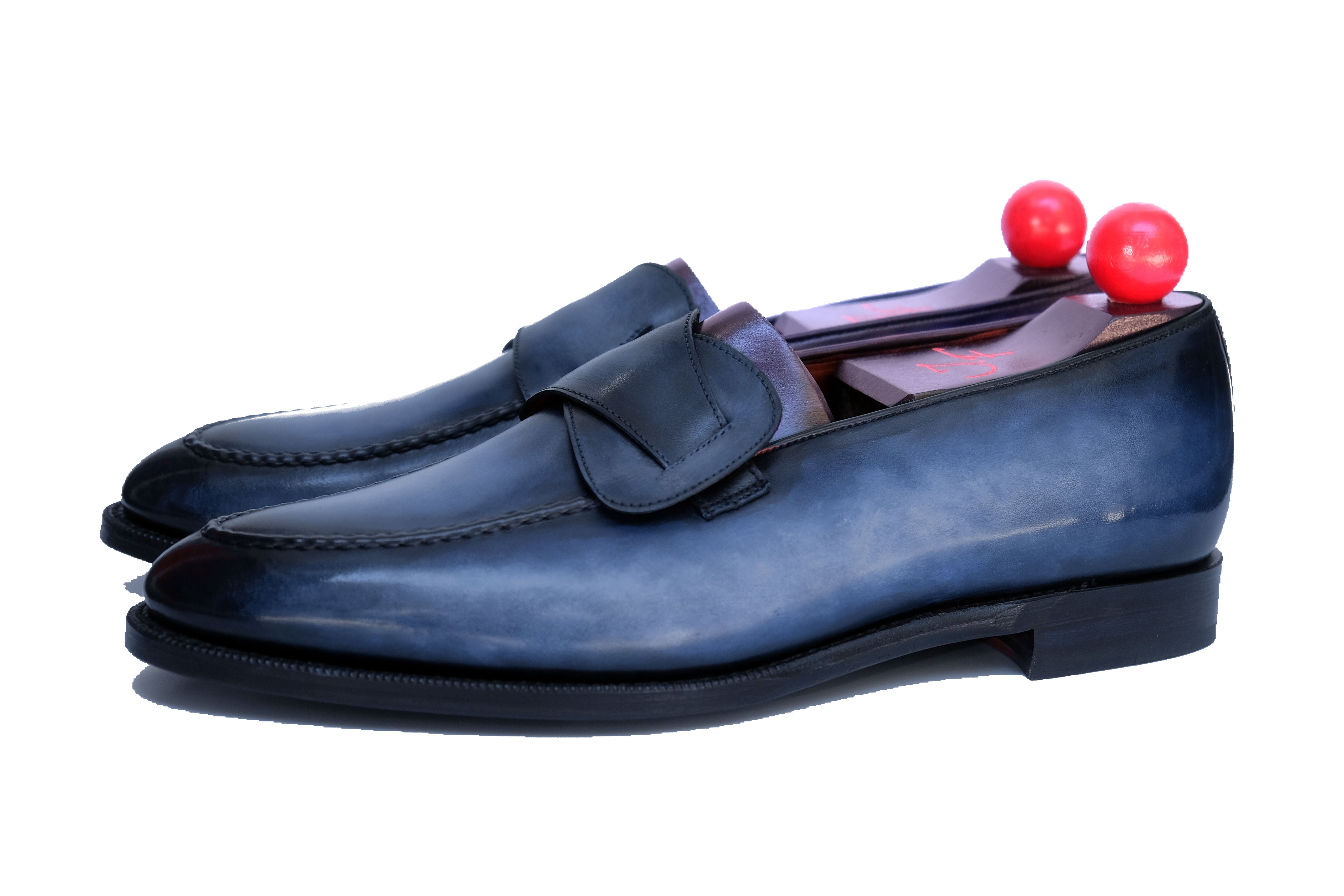 Patina Cobalt - MTO - Hawthorne-Made To Order Butterfly Loafer Custom Patina-J.FitzPatrick Footwear