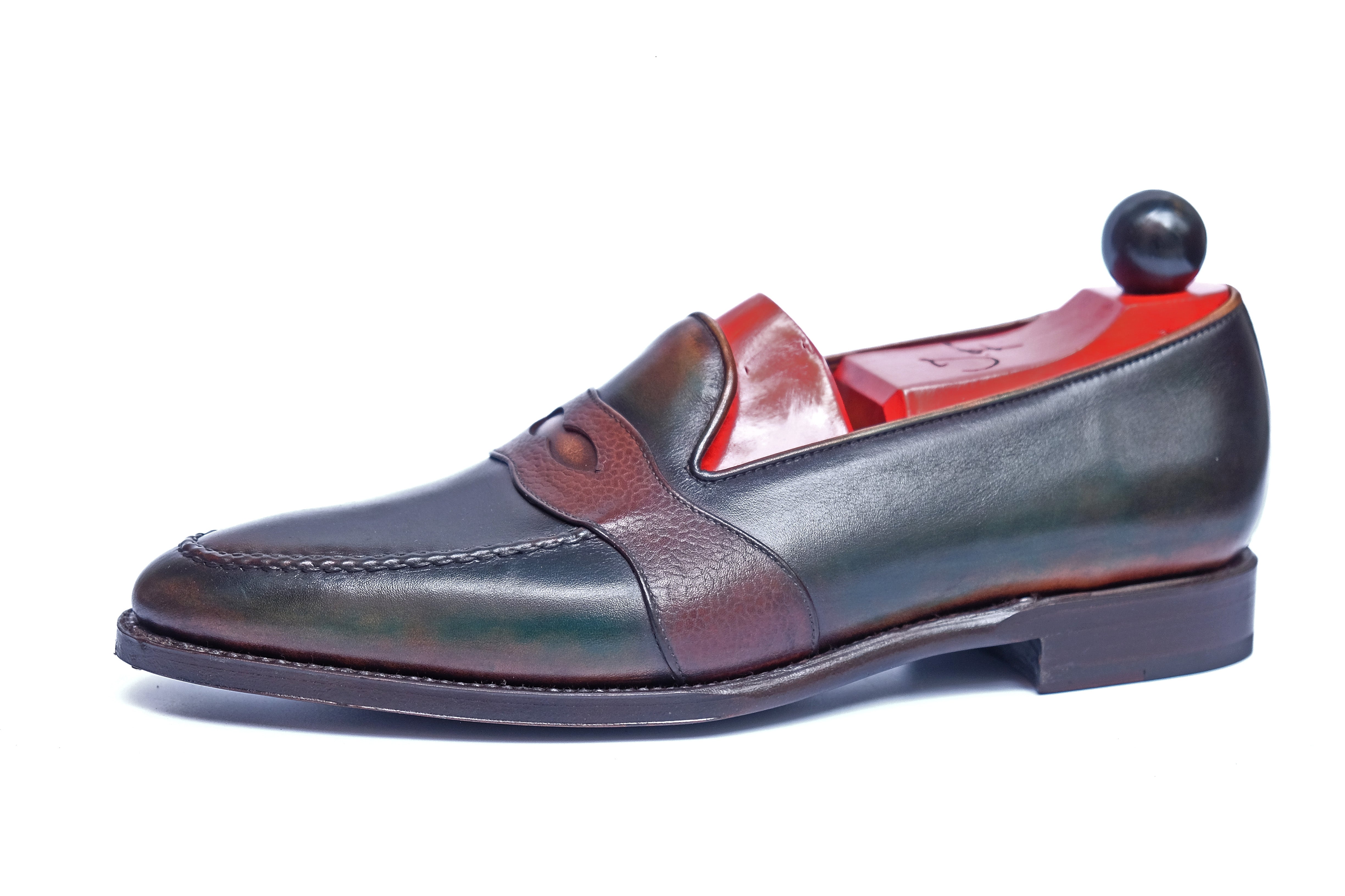 Patina Erta - MTO - Madison-Made To Order Penny Loafer Full Strap Custom Patina-J.FitzPatrick Footwear
