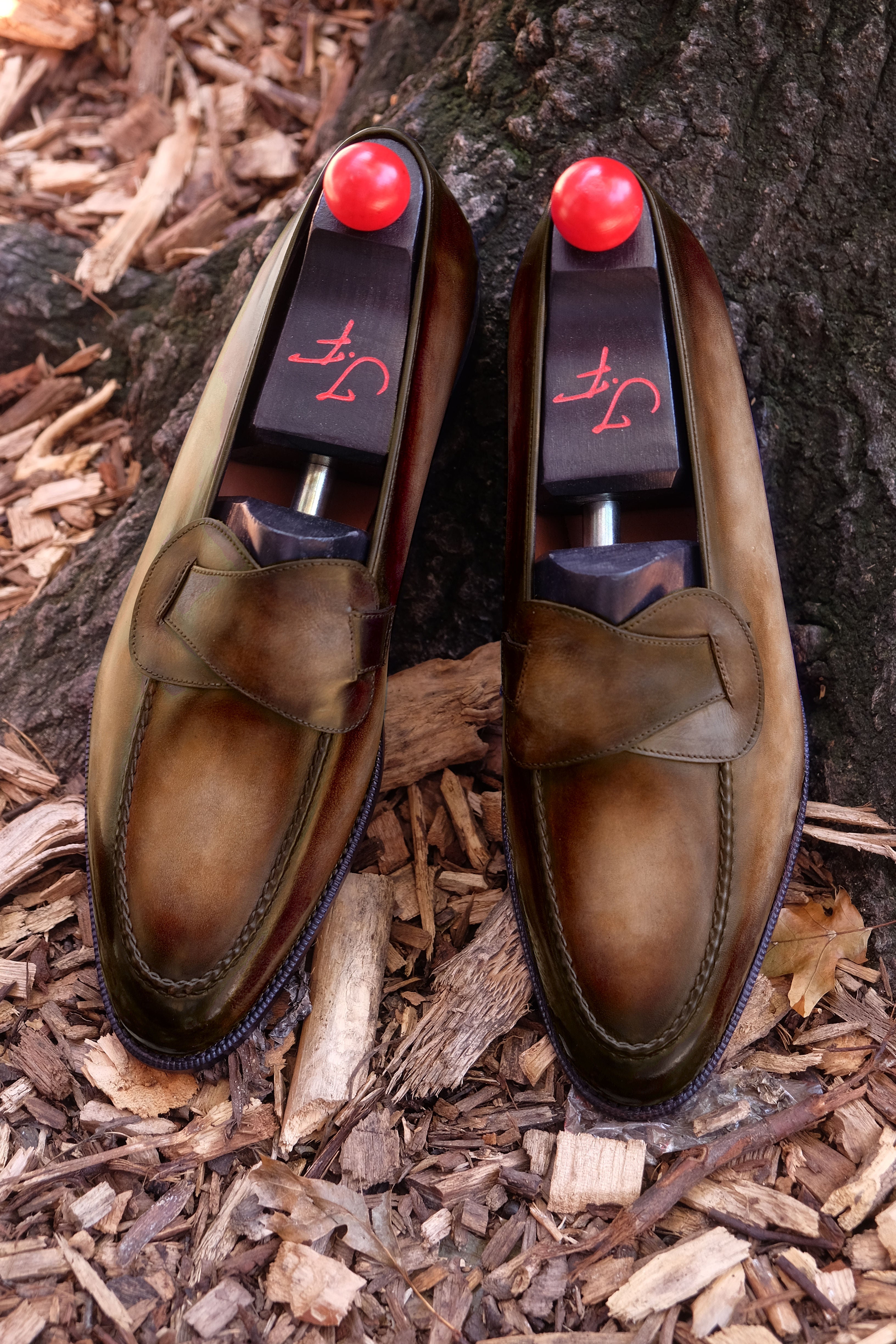 Patina Espresso - MTO - Hawthorne-Made To Order Butterfly Loafer Custom Patina-J.FitzPatrick Footwear