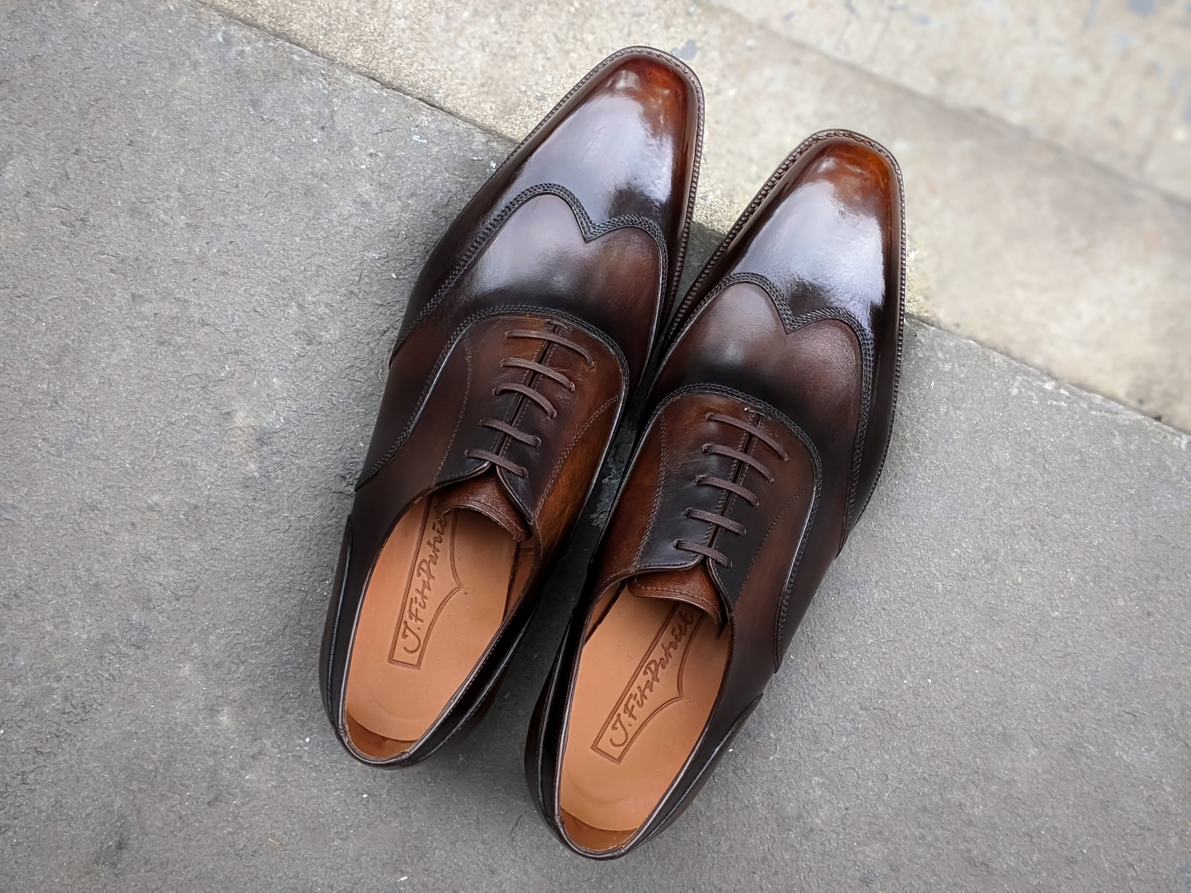 Patina Havana Waves - MTO - Pullman-Made To Order Oxfords Custom Patina-J.FitzPatrick Footwear