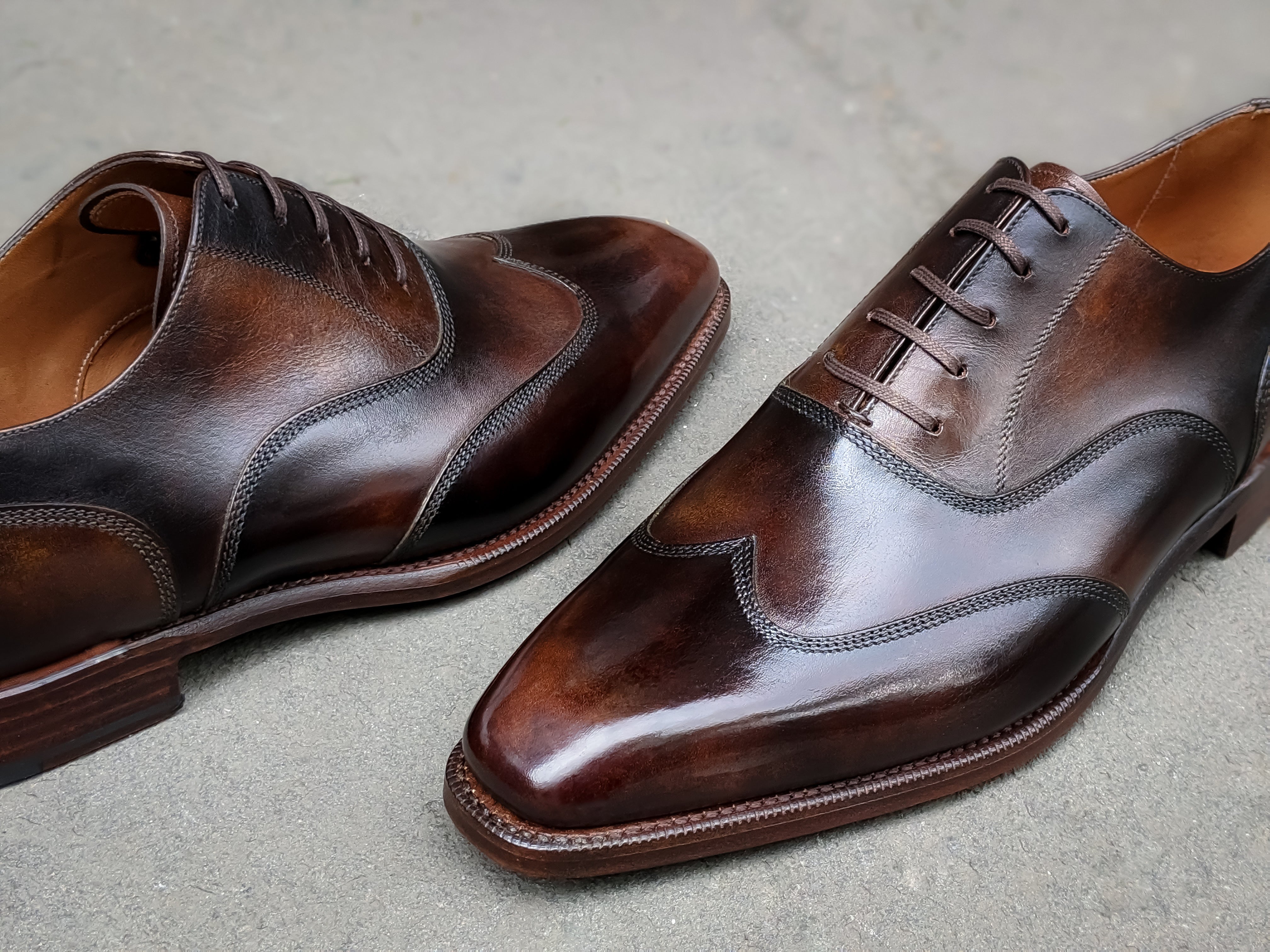 Patina Havana Waves - MTO - Pullman-Made To Order Oxfords Custom Patina-J.FitzPatrick Footwear