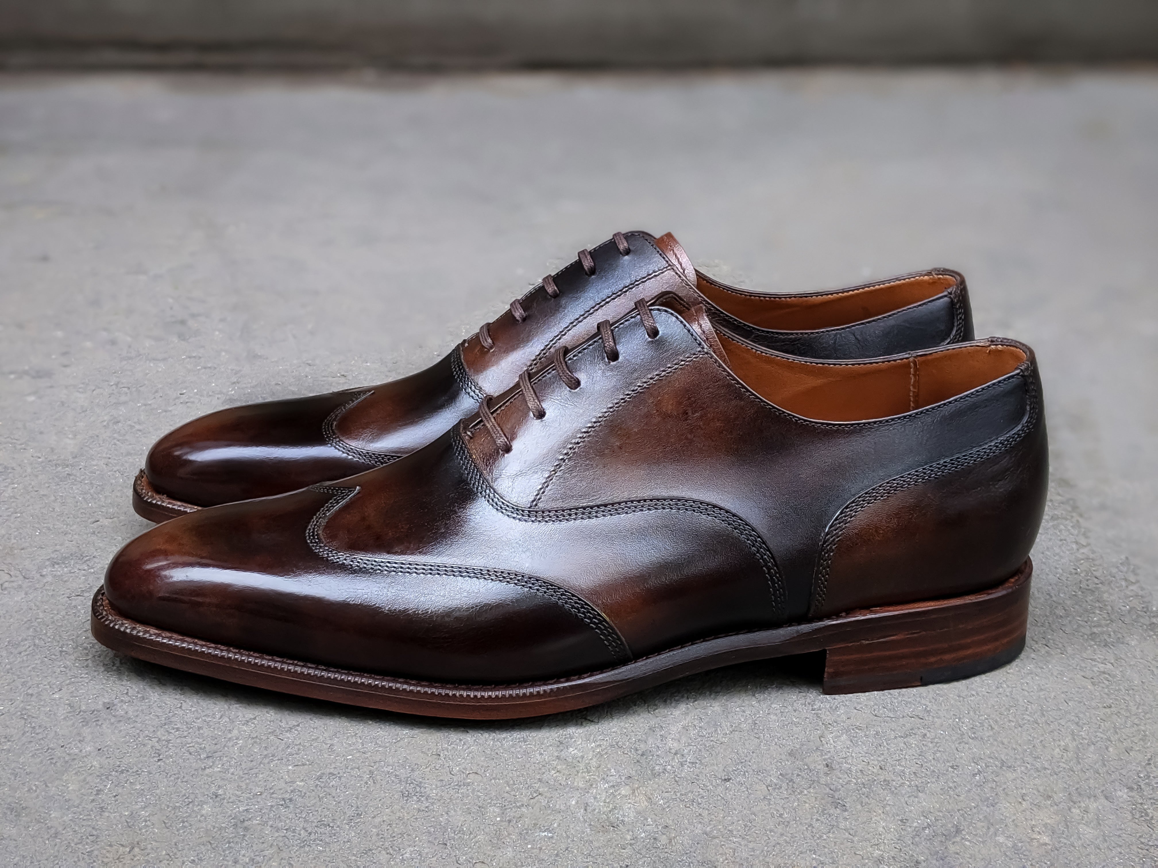 Patina Havana Waves - MTO - Pullman-Made To Order Oxfords Custom Patina-J.FitzPatrick Footwear