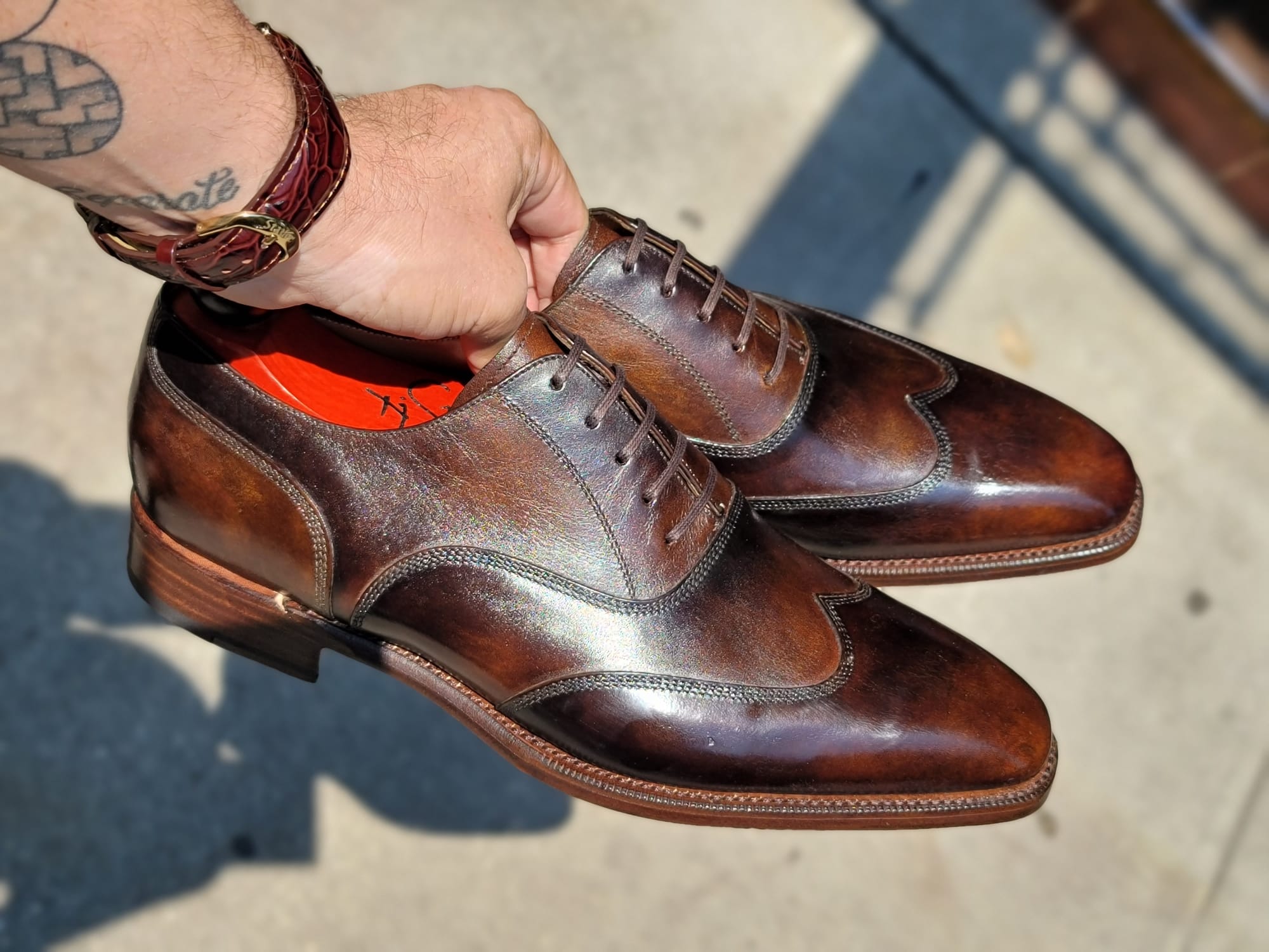 Patina Havana Waves - MTO - Pullman-Made To Order Oxfords Custom Patina-J.FitzPatrick Footwear