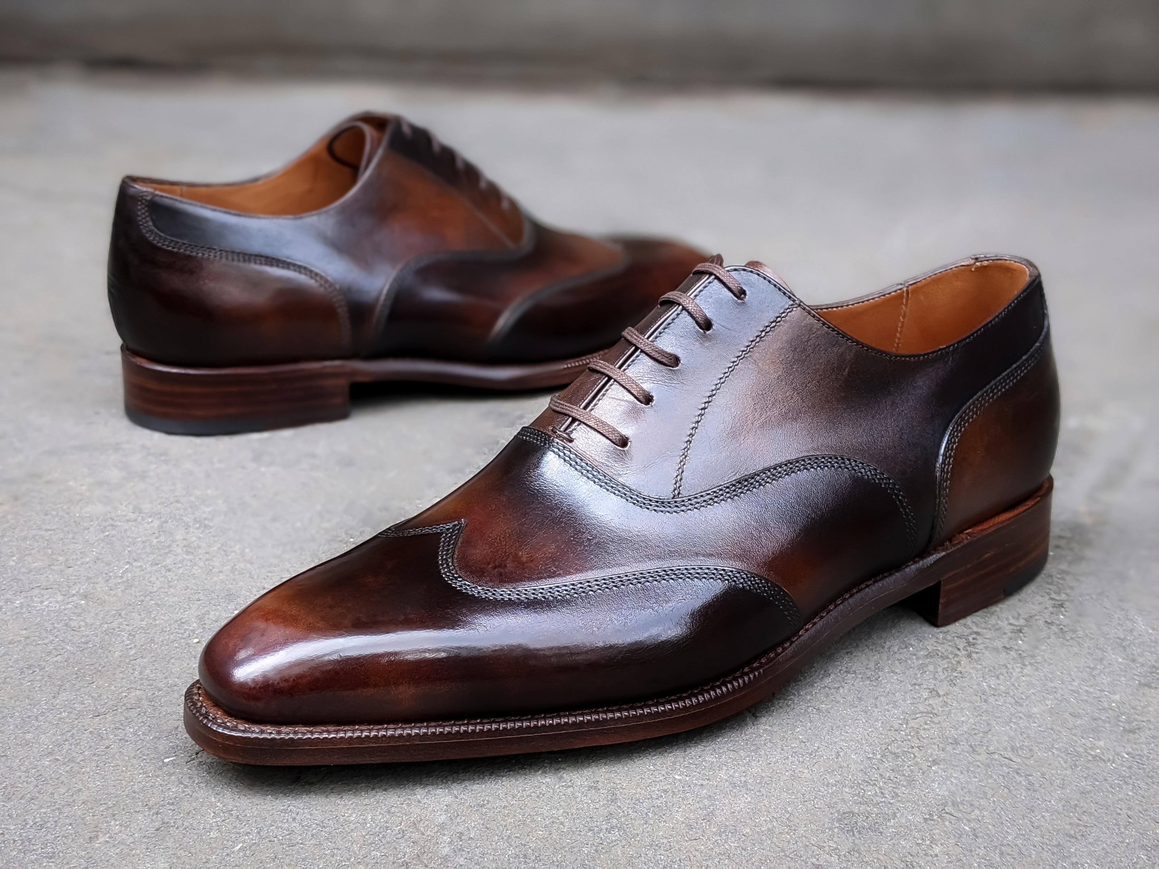 Patina Havana Waves - MTO - Pullman-Made To Order Oxfords Custom Patina-J.FitzPatrick Footwear