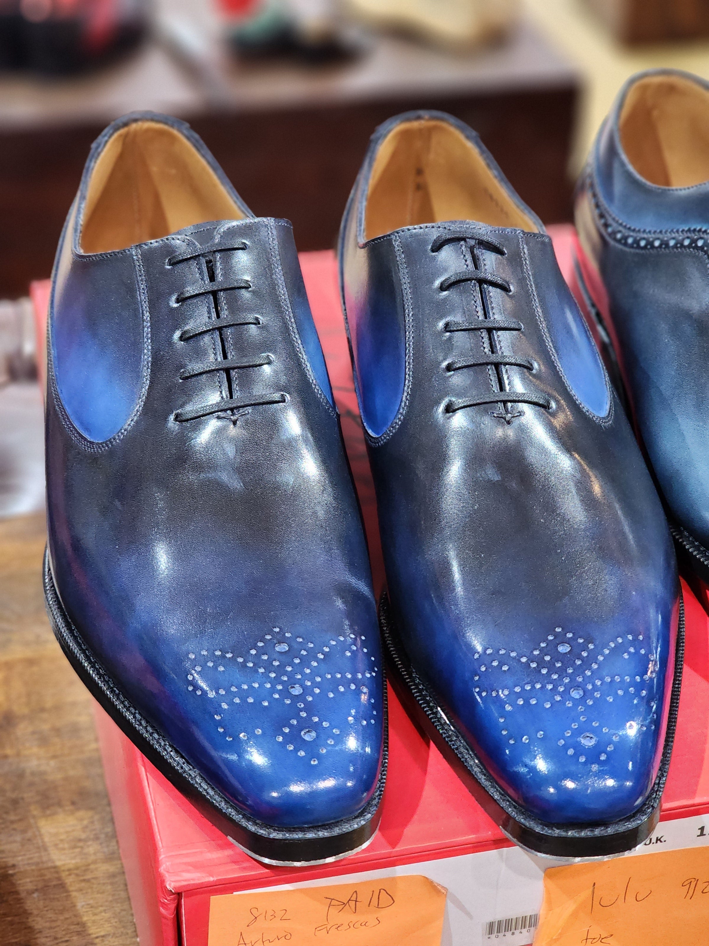Patina Reverse Lapis Lazuli - MTO - Tacoma-Made To Order Oxfords Custom Patina-J.FitzPatrick Footwear