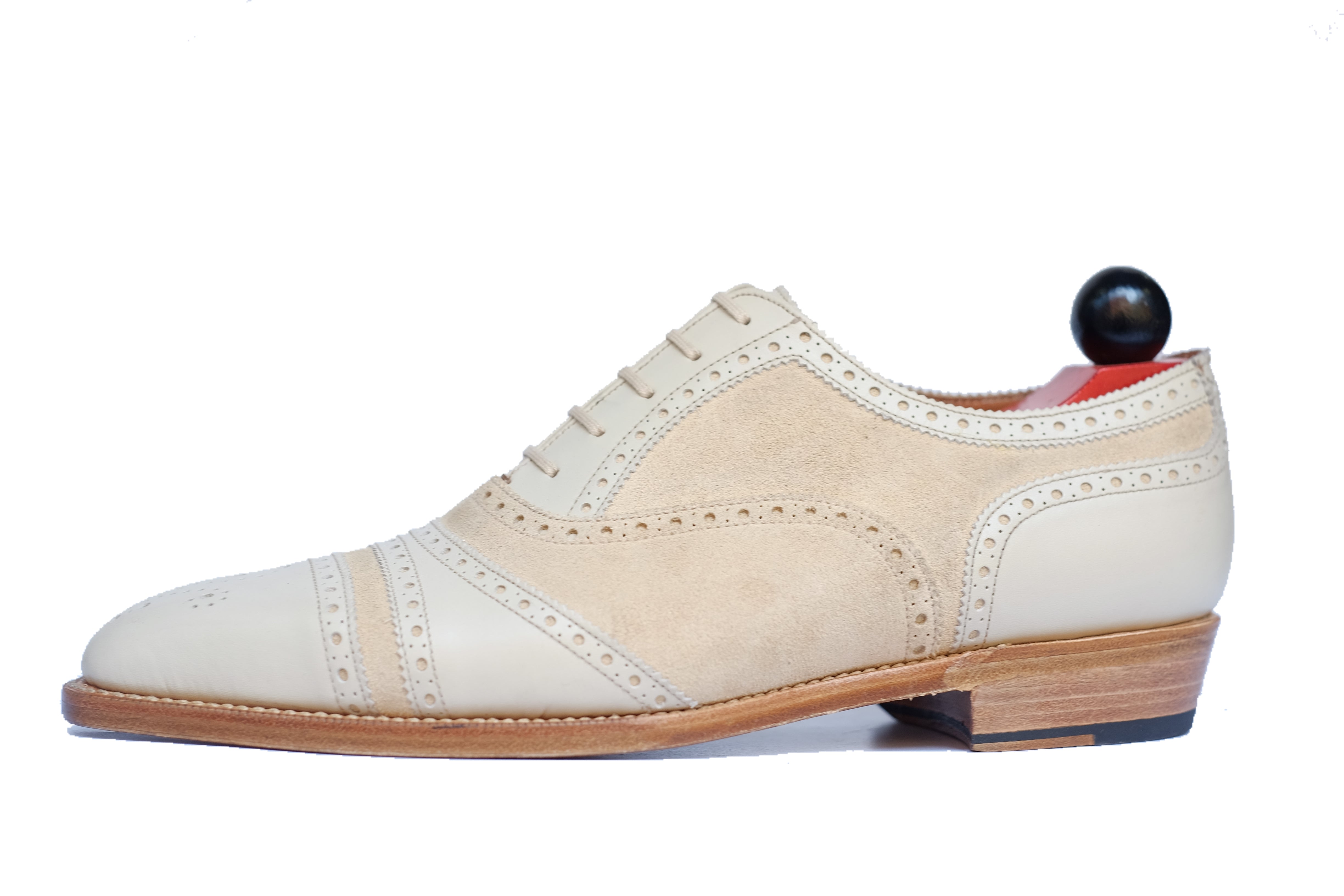 Phillips - Cream Calf / Cream Suede-Captoe Cap Toe Oxfords-J.FitzPatrick Footwear