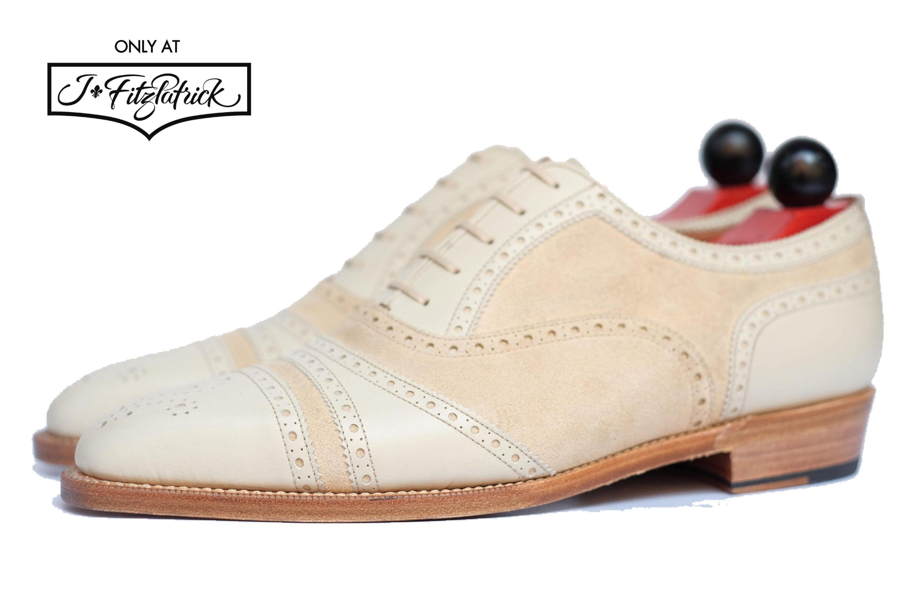 Phillips - Cream Calf / Cream Suede-Captoe Cap Toe Oxfords-J.FitzPatrick Footwear