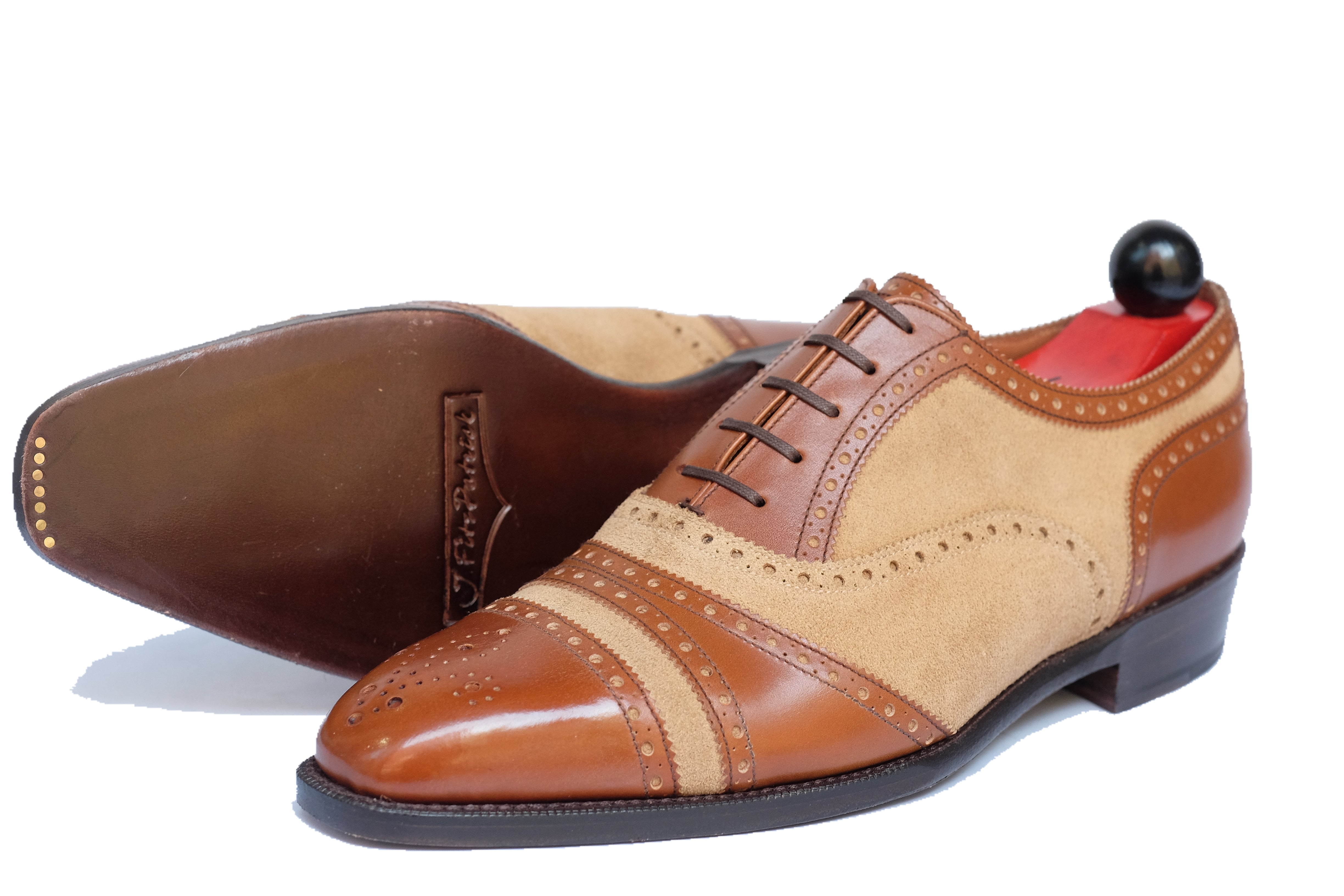 Phillips - Maple Calf / Beige Suede-Captoe Cap Toe Oxfords-J.FitzPatrick Footwear