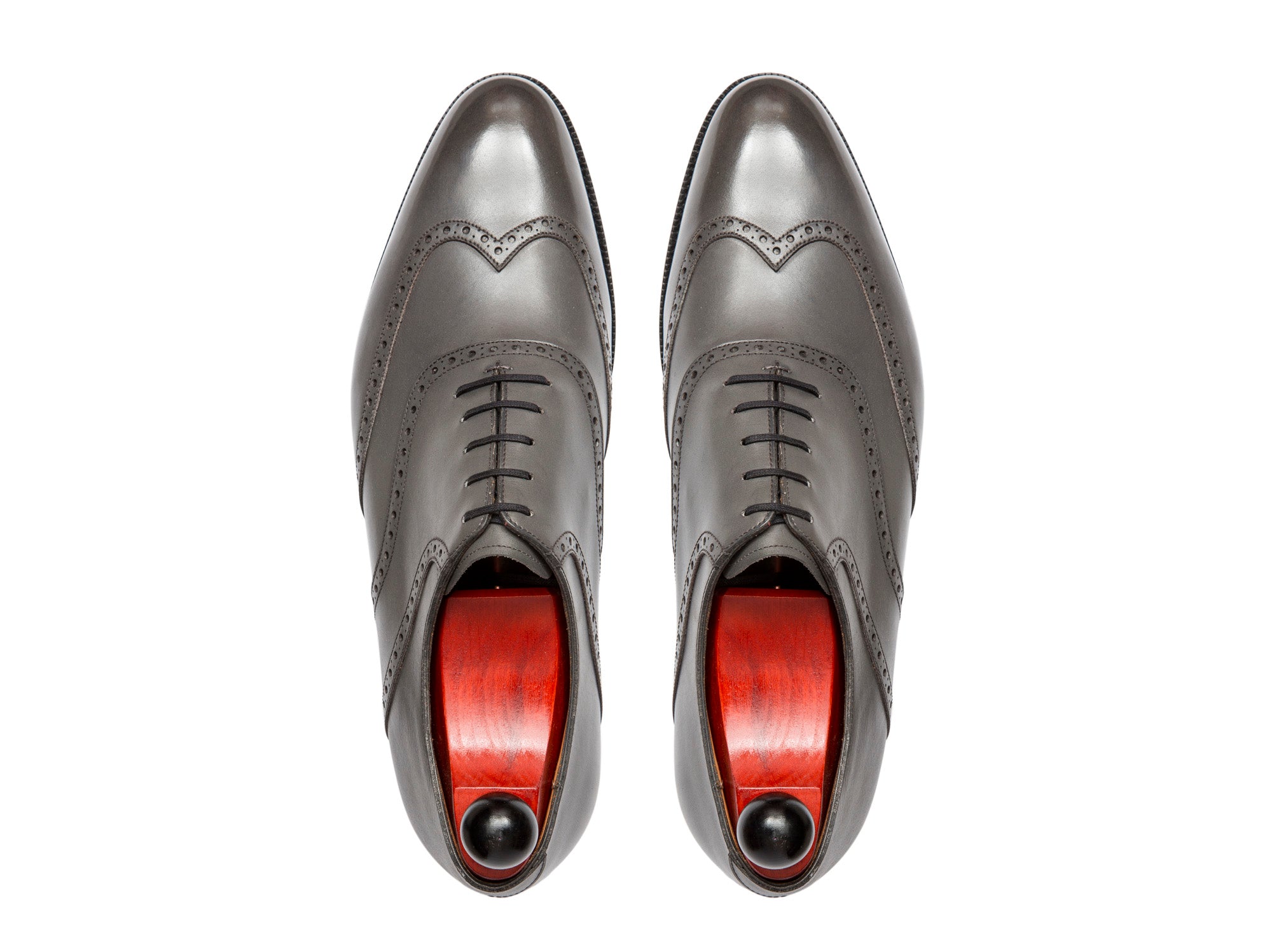 Phinney - MTO - Grey Calf - TMG Last - Single Leather Sole-Made To Order Wingtip Saddle Shoe Brogue Oxfords-J.FitzPatrick Footwear