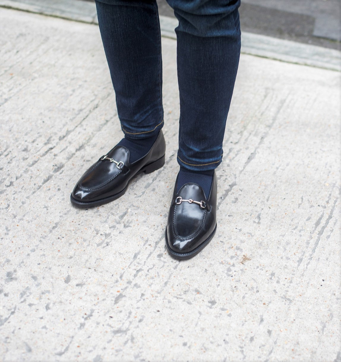 Pike - Black Calf-Horse Bit Horsebit Loafers-J.FitzPatrick Footwear
