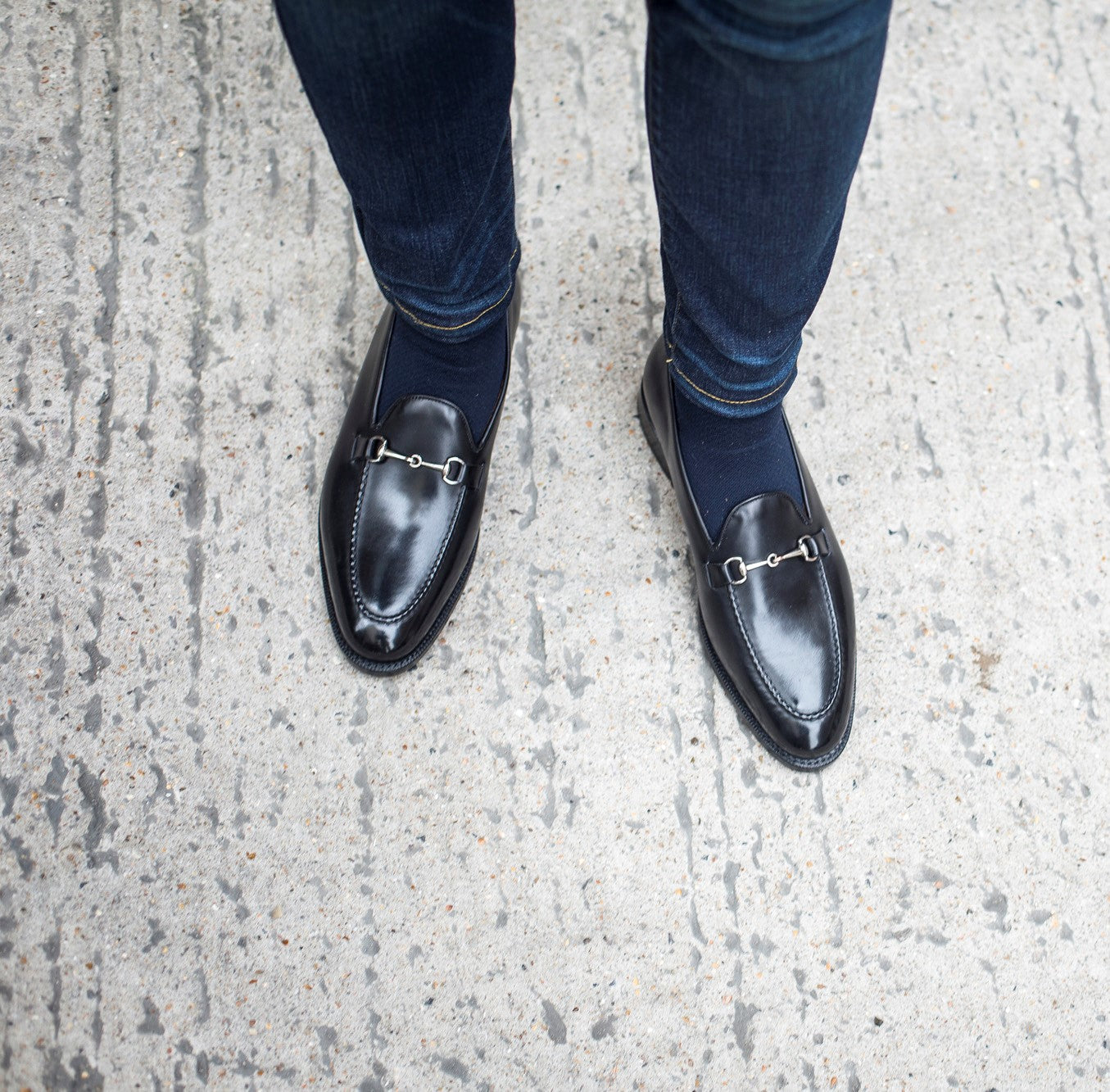 Pike - Black Calf-Horse Bit Horsebit Loafers-J.FitzPatrick Footwear