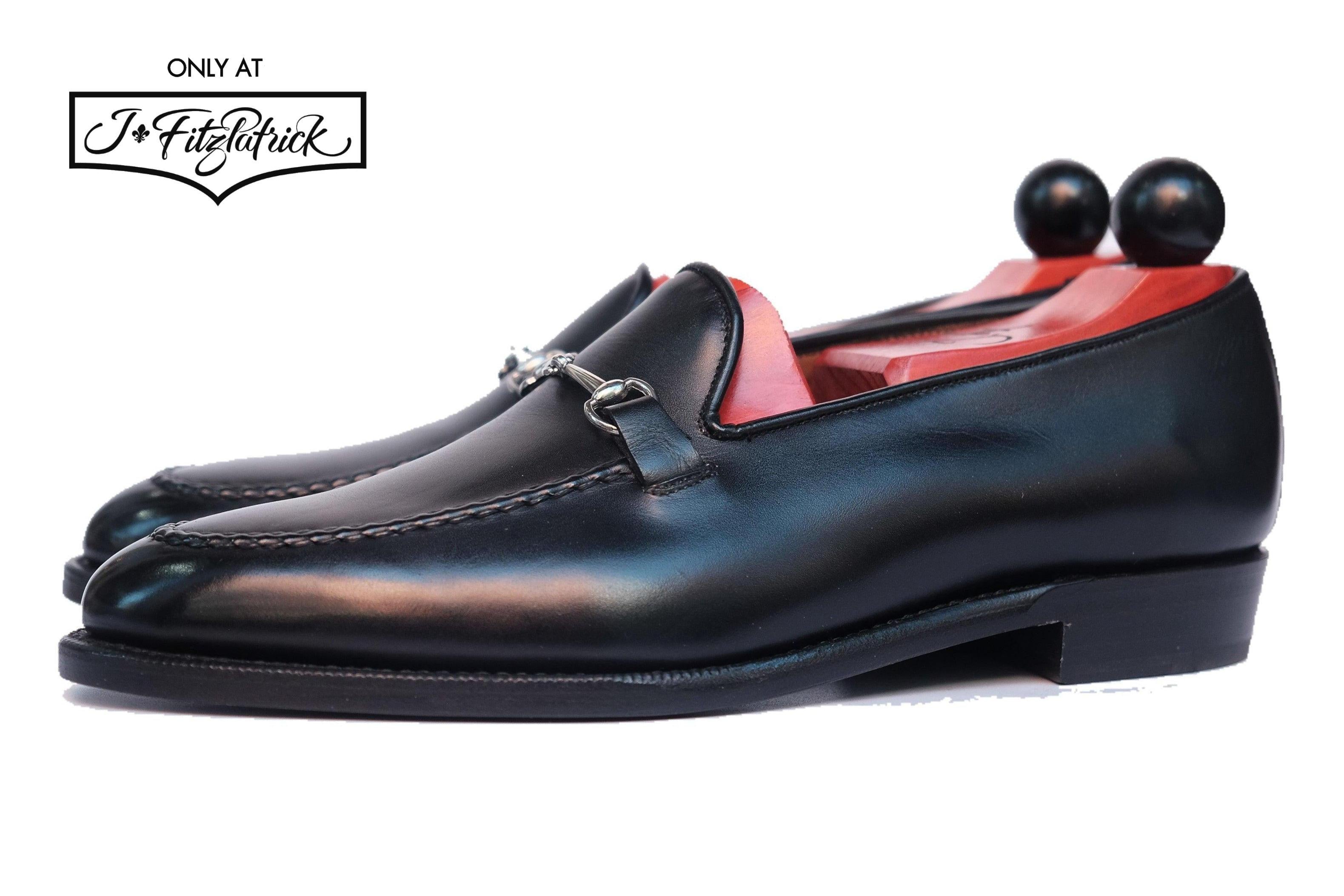 Pike - Black Calf-Horse Bit Horsebit Loafers-J.FitzPatrick Footwear