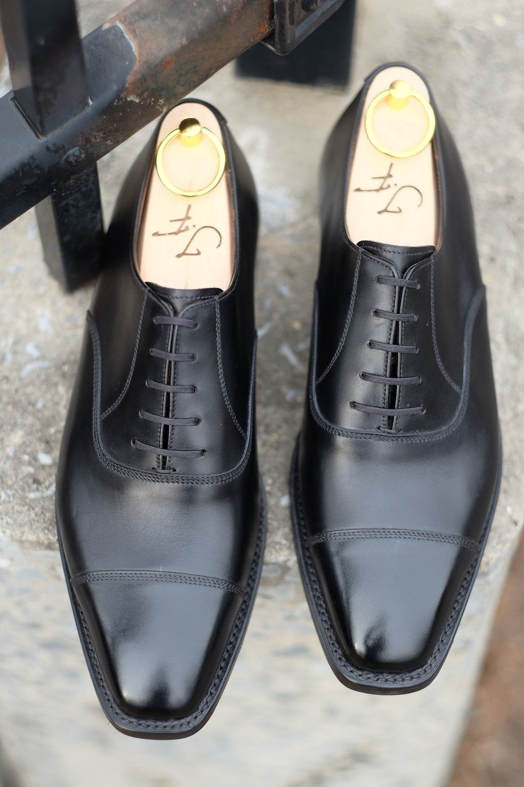 Puget - Black Calf-Captoe Cap Toe Oxfords-J.FitzPatrick Footwear