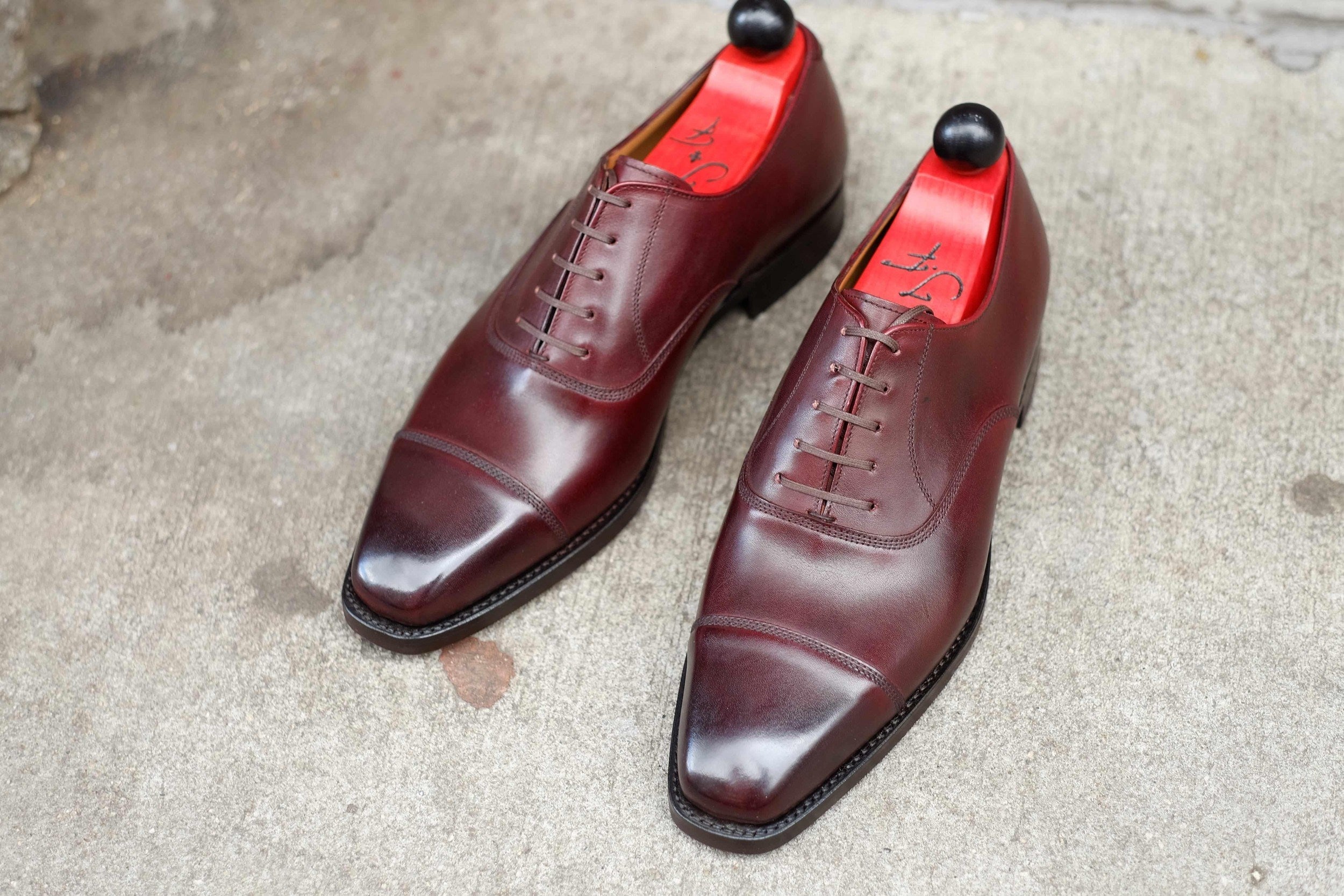 Puget - Sangria Calf-Captoe Cap Toe Oxfords-J.FitzPatrick Footwear