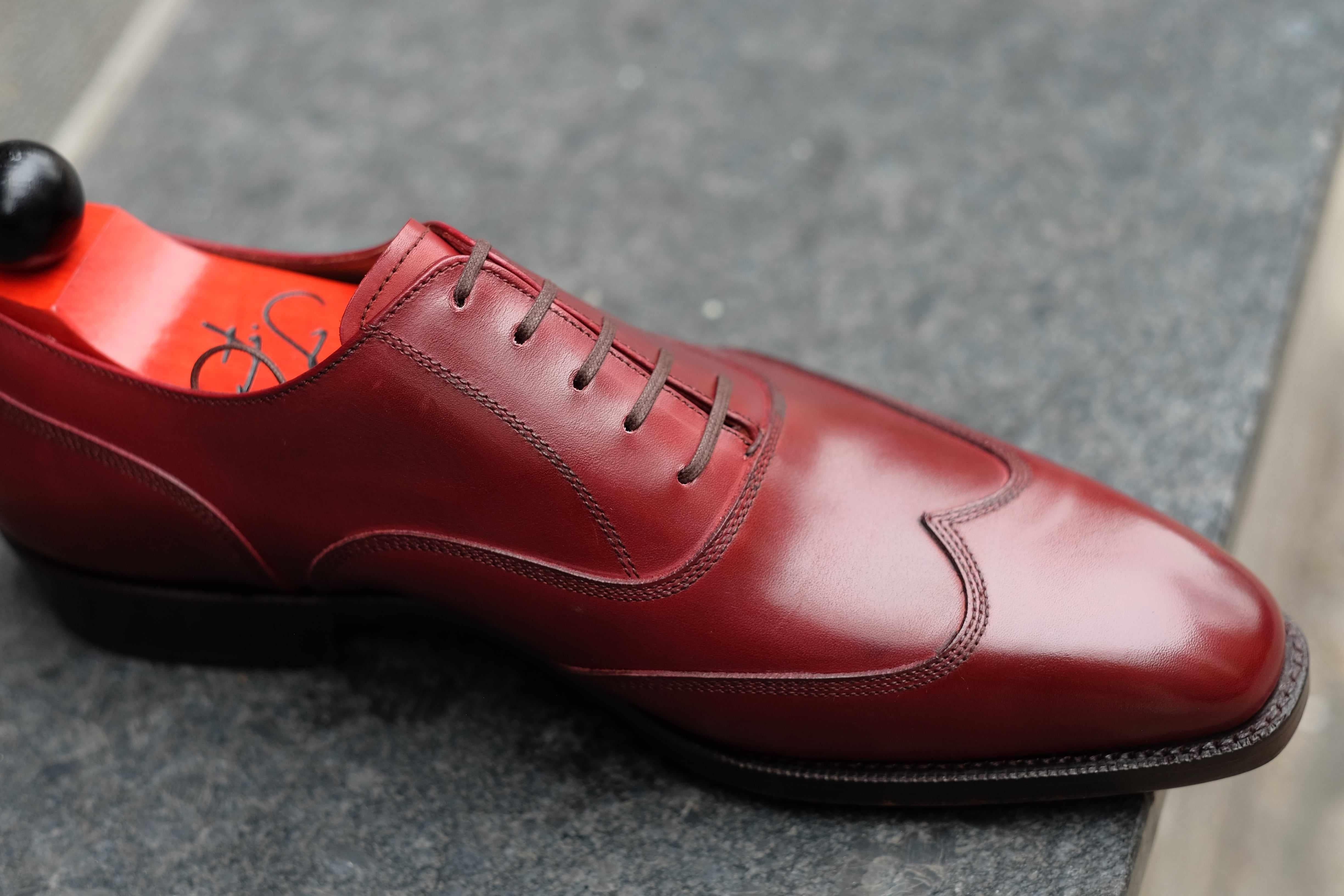 Pullman - Burgundy Calf-Austerity Brogue Oxfords-J.FitzPatrick Footwear