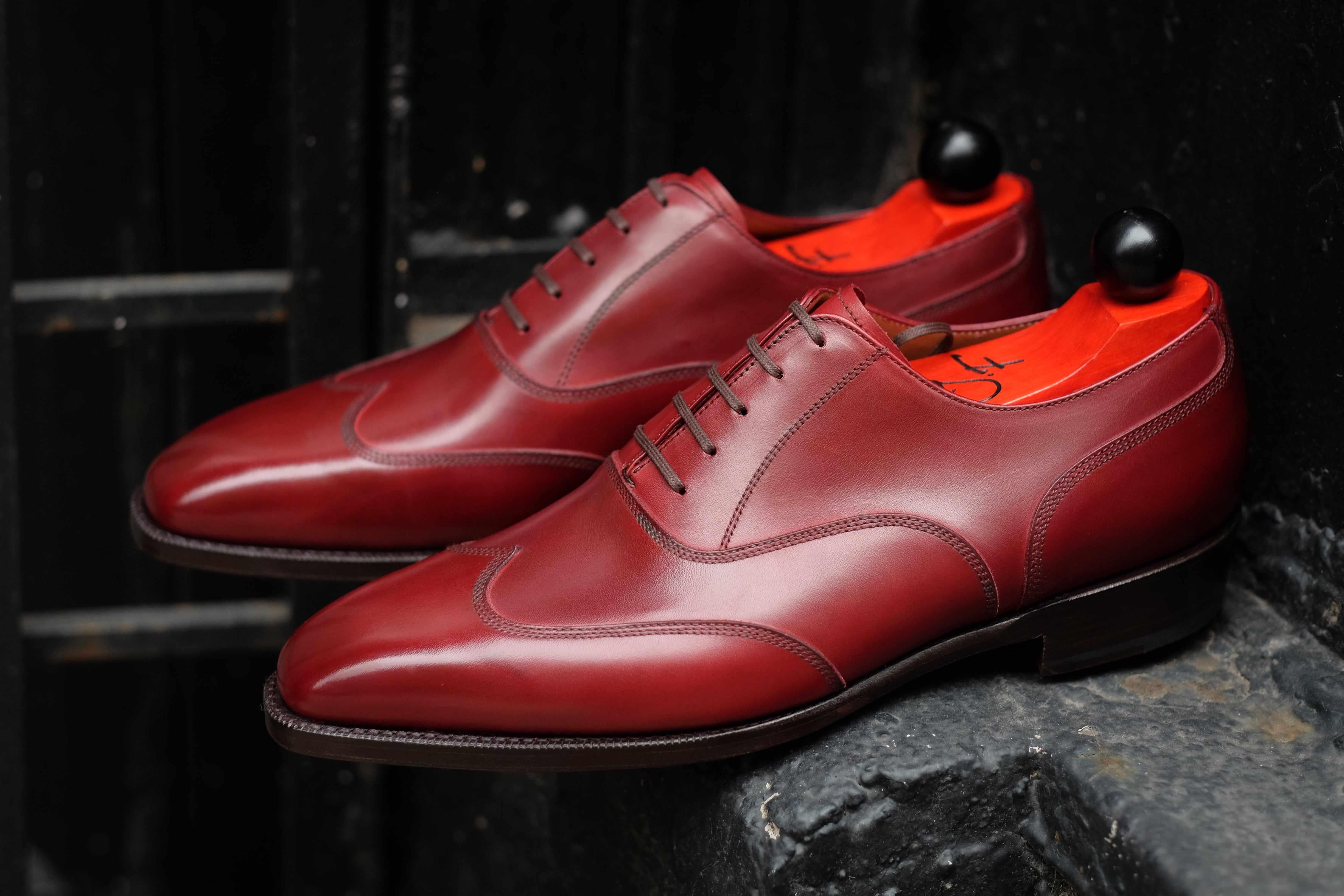 Pullman - Burgundy Calf-Austerity Brogue Oxfords-J.FitzPatrick Footwear