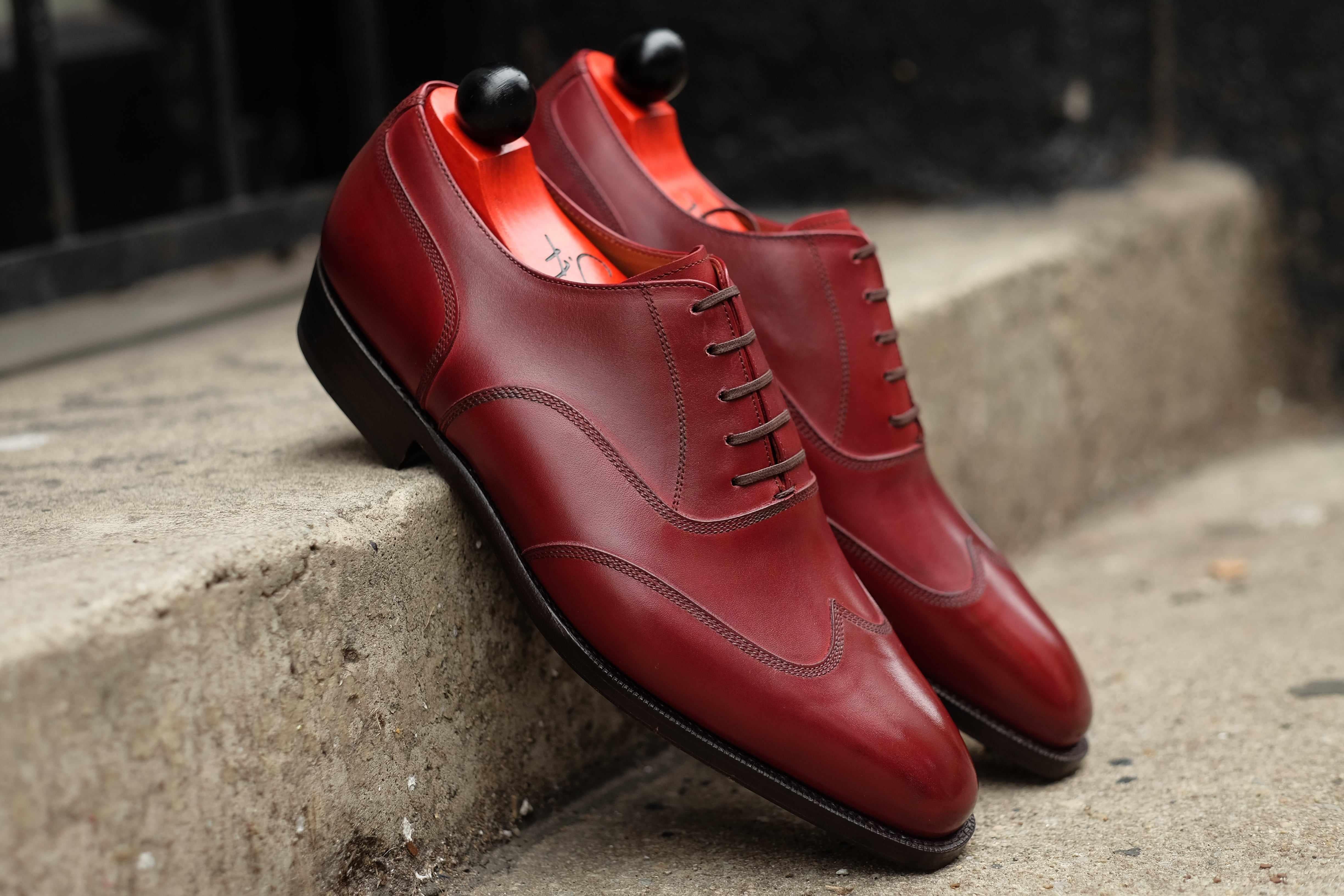 Pullman - Burgundy Calf-Austerity Brogue Oxfords-J.FitzPatrick Footwear