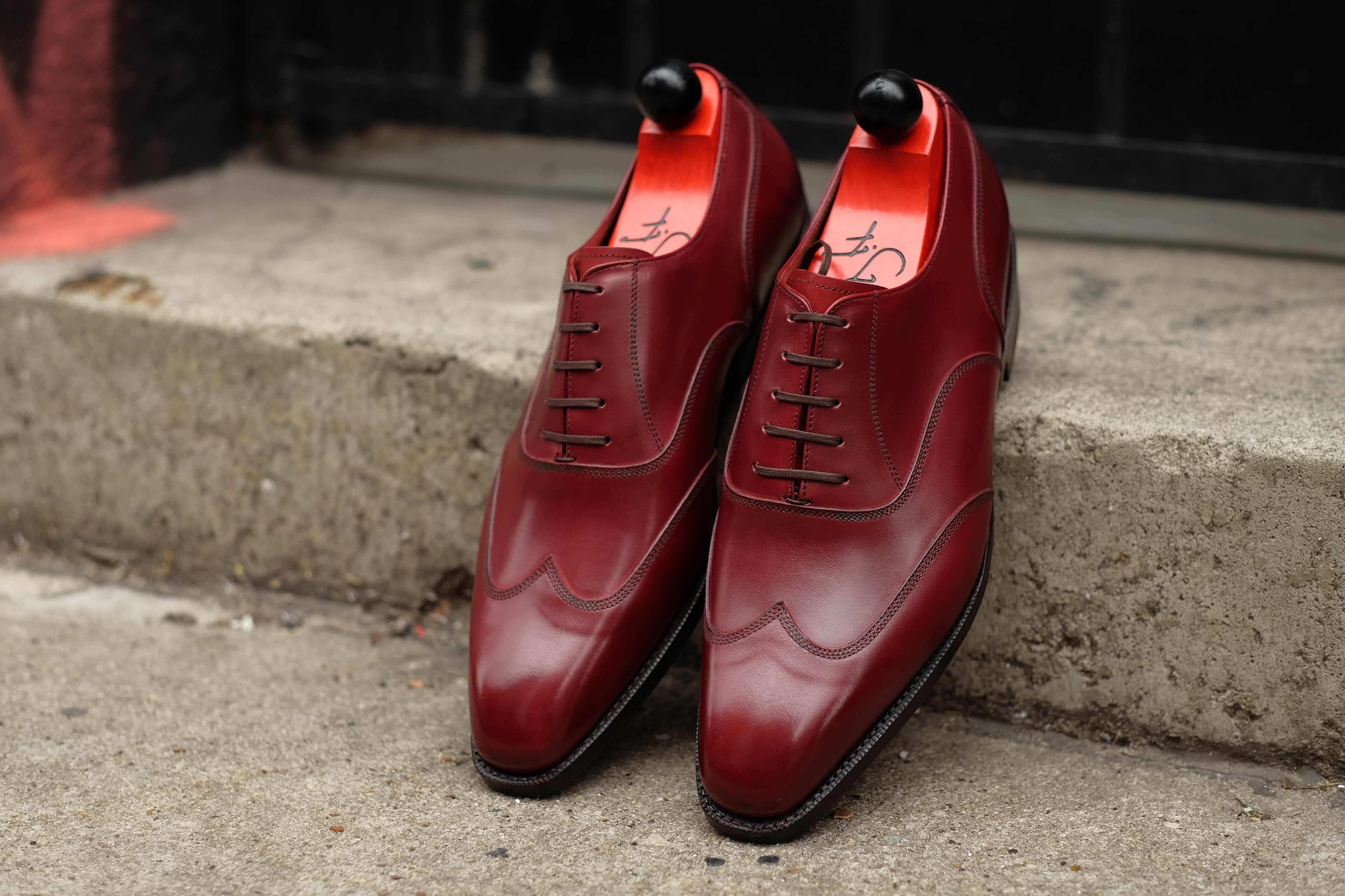 Pullman - Burgundy Calf-Austerity Brogue Oxfords-J.FitzPatrick Footwear
