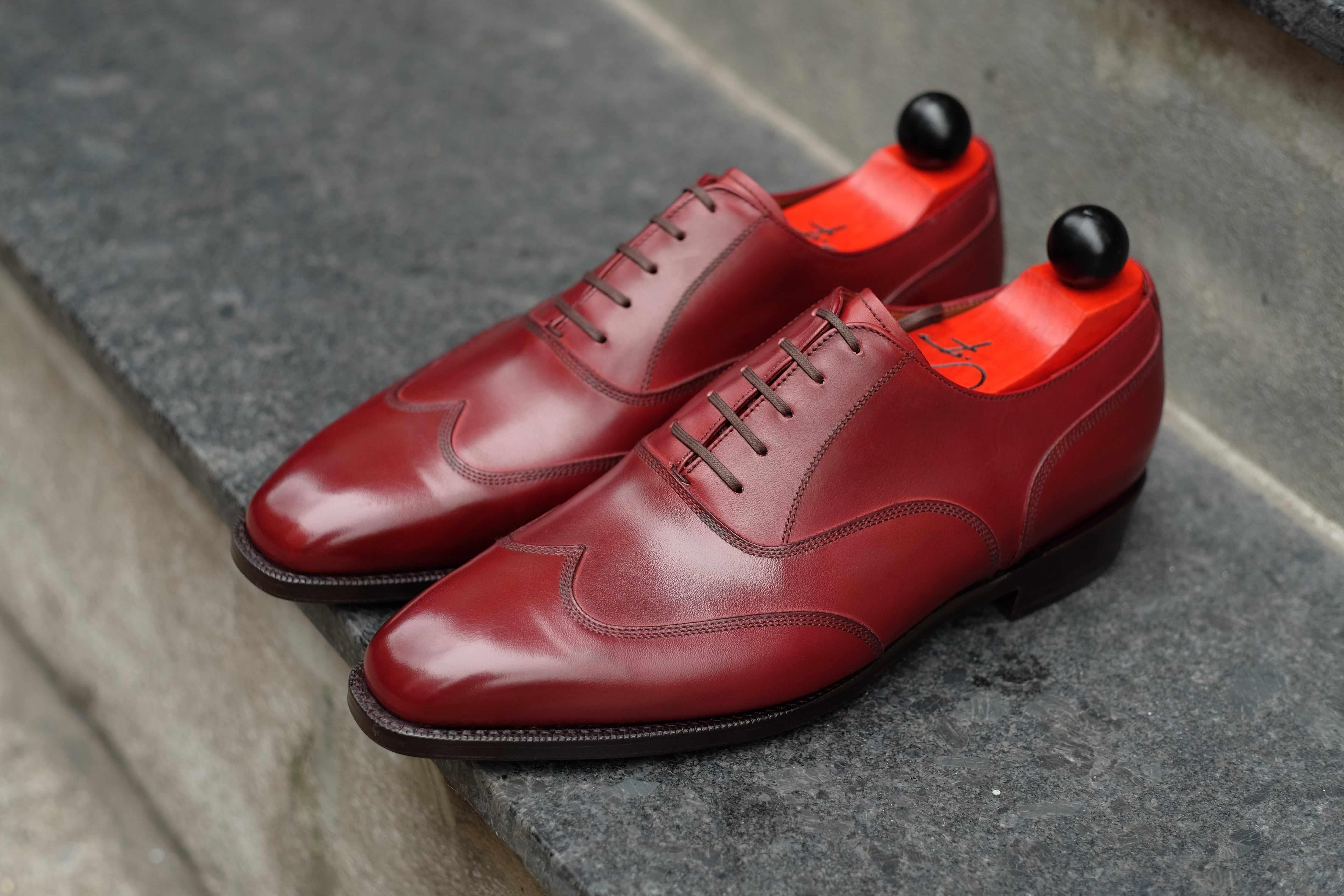 Pullman - Burgundy Calf-Austerity Brogue Oxfords-J.FitzPatrick Footwear