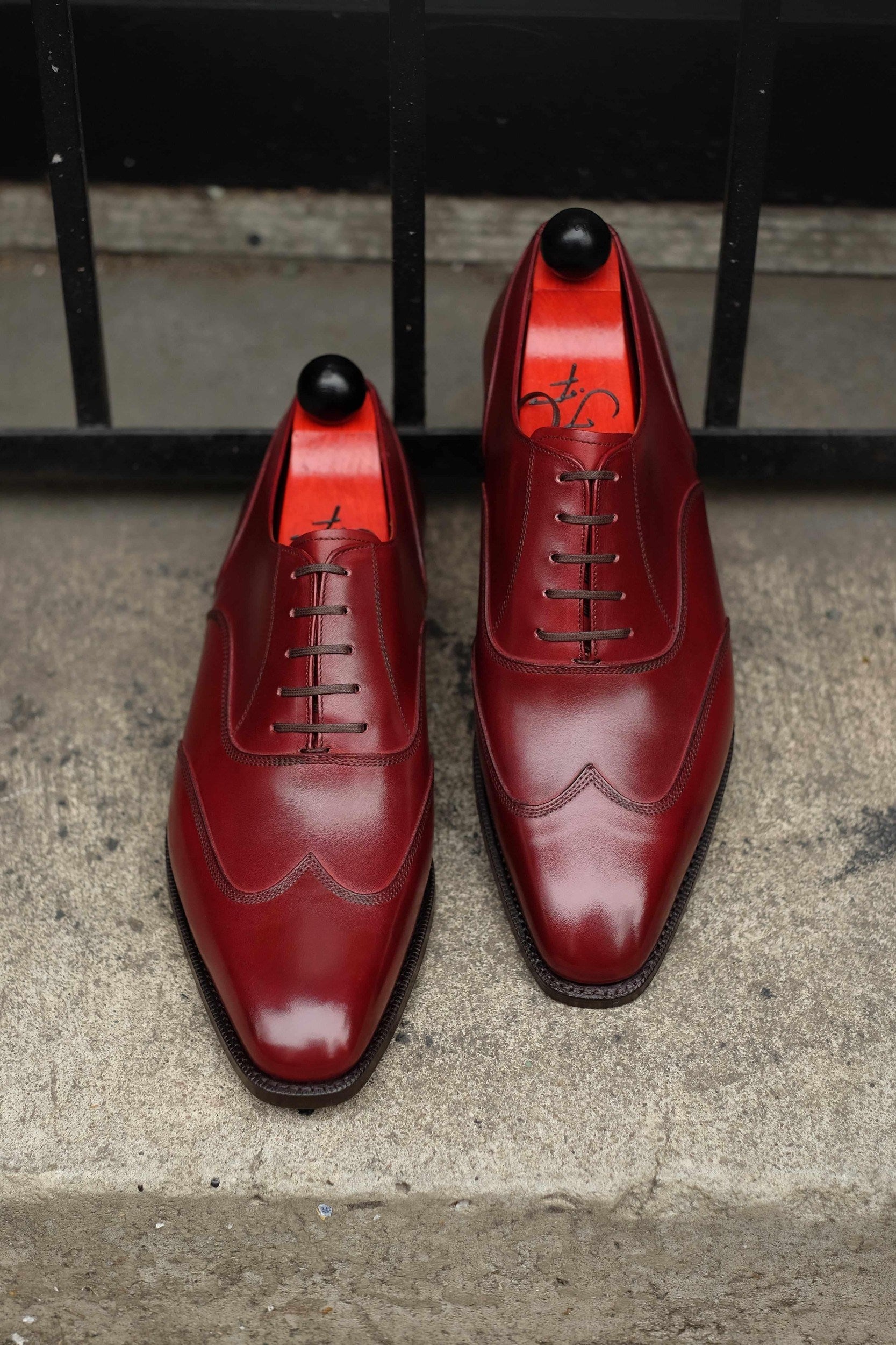 Pullman - Burgundy Calf-Austerity Brogue Oxfords-J.FitzPatrick Footwear