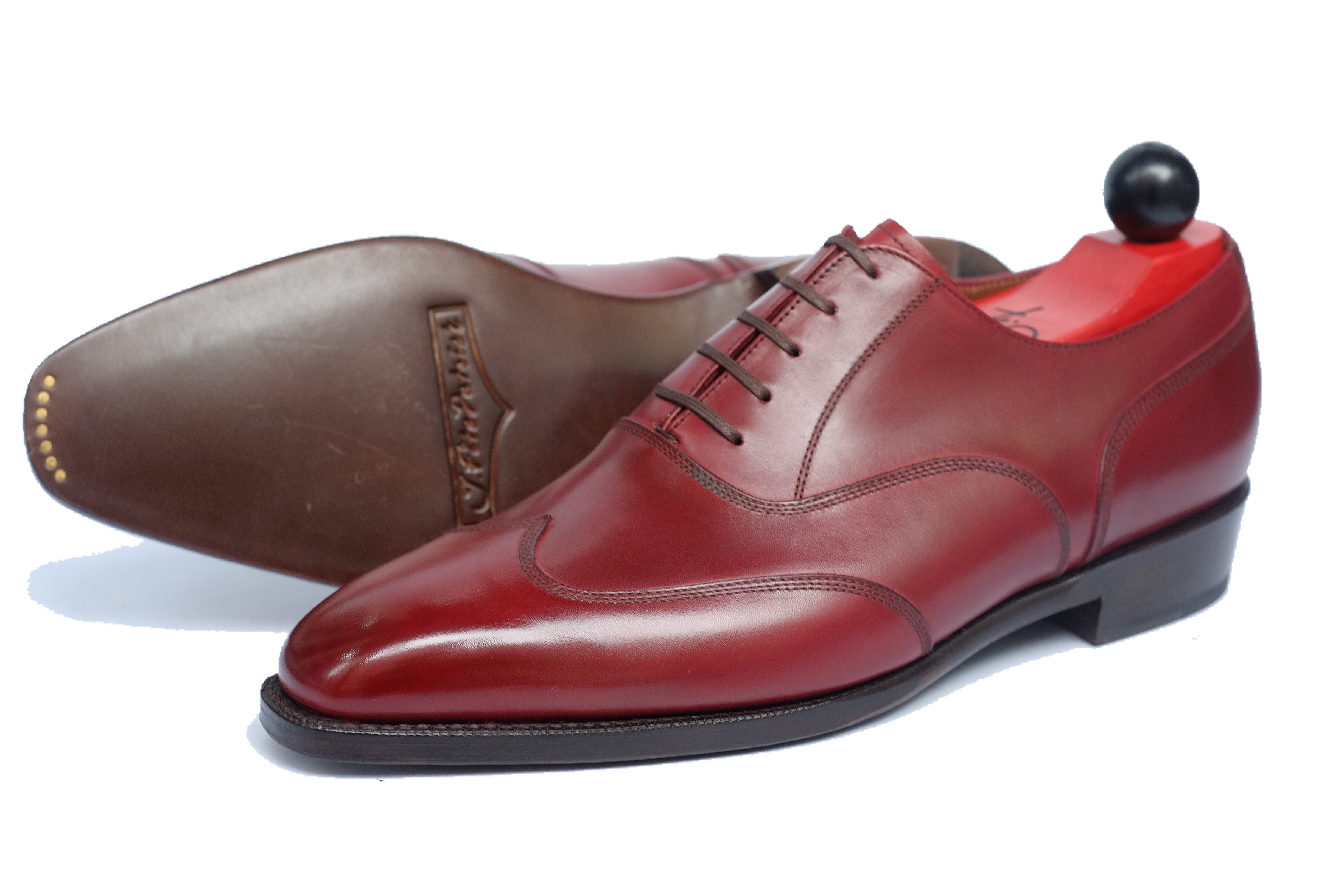 Pullman - Burgundy Calf-Austerity Brogue Oxfords-J.FitzPatrick Footwear