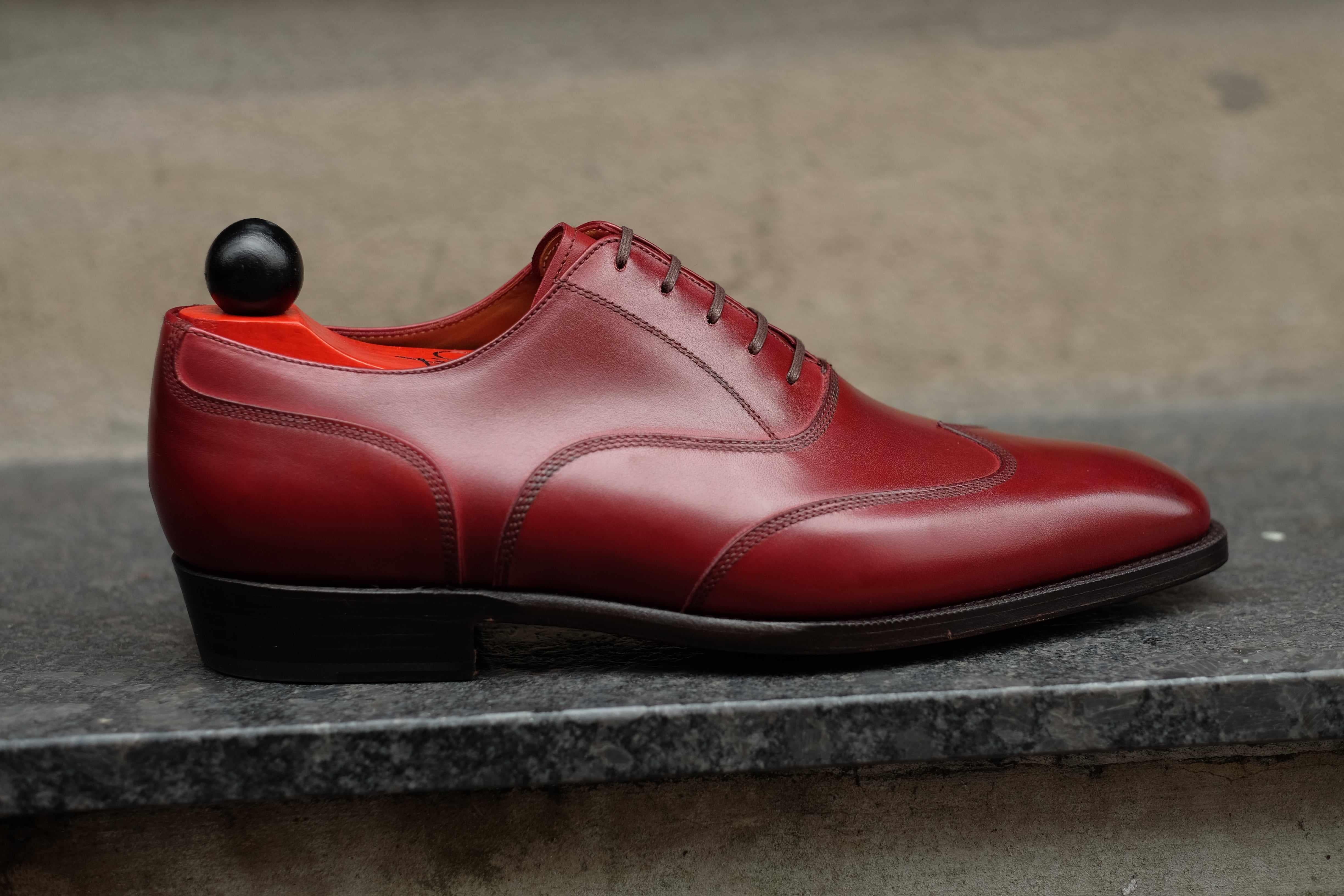 Pullman - Burgundy Calf-Austerity Brogue Oxfords-J.FitzPatrick Footwear