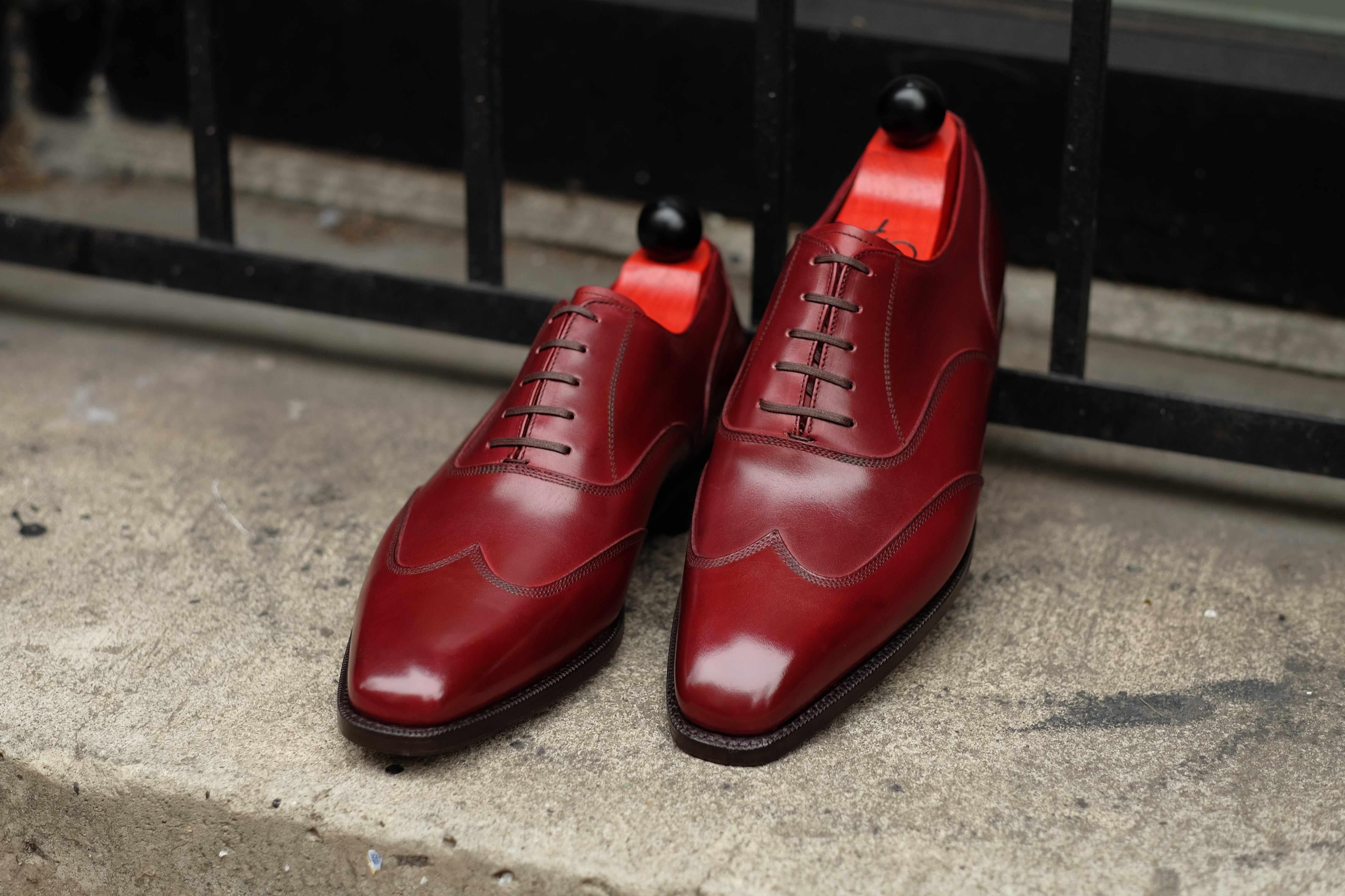 Pullman - Burgundy Calf-Austerity Brogue Oxfords-J.FitzPatrick Footwear
