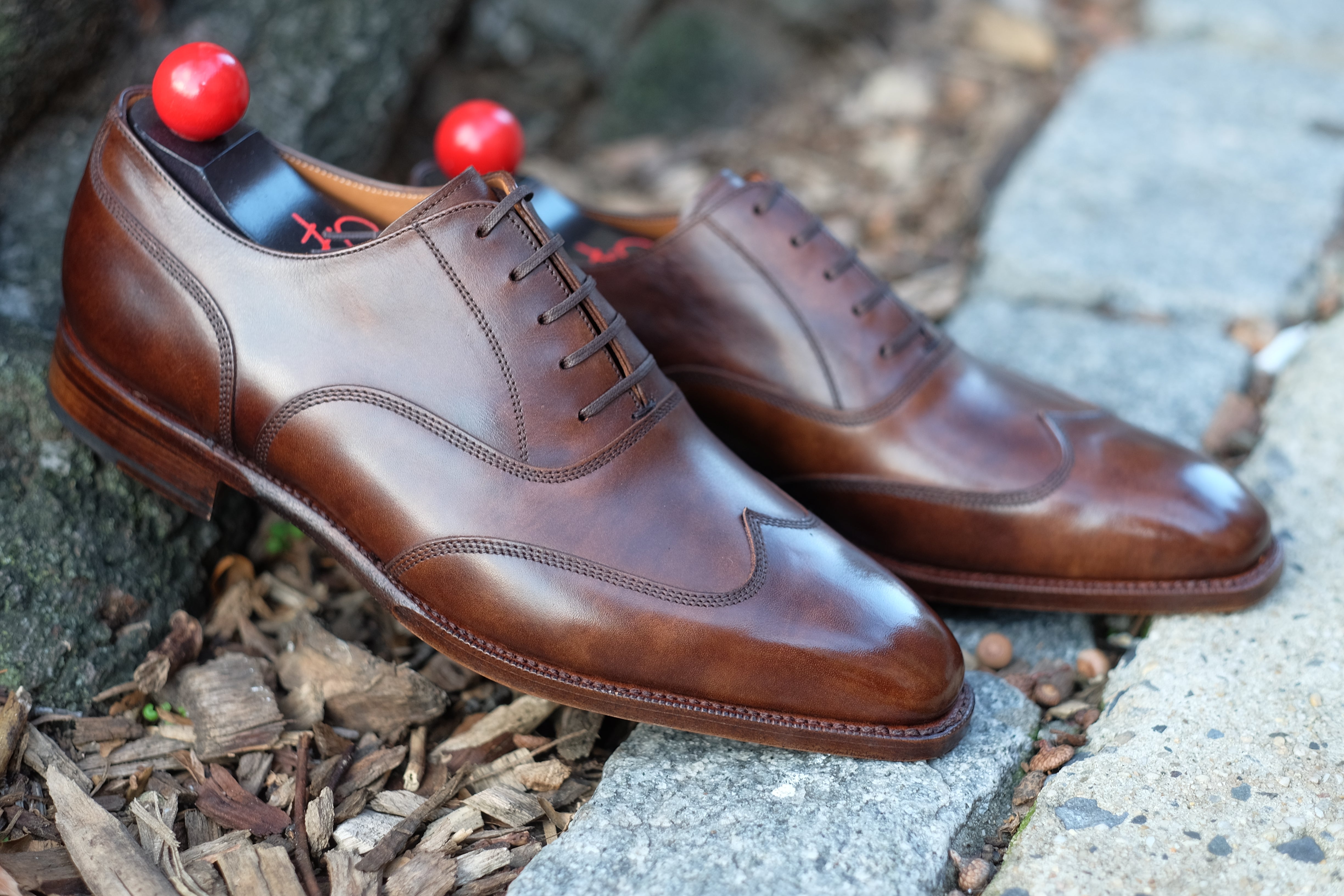 Pullman - MTO - Copper Museum Calf - LPB Last - Single Leather Sole-Made To Order Austerity Brogue Oxfords-J.FitzPatrick Footwear
