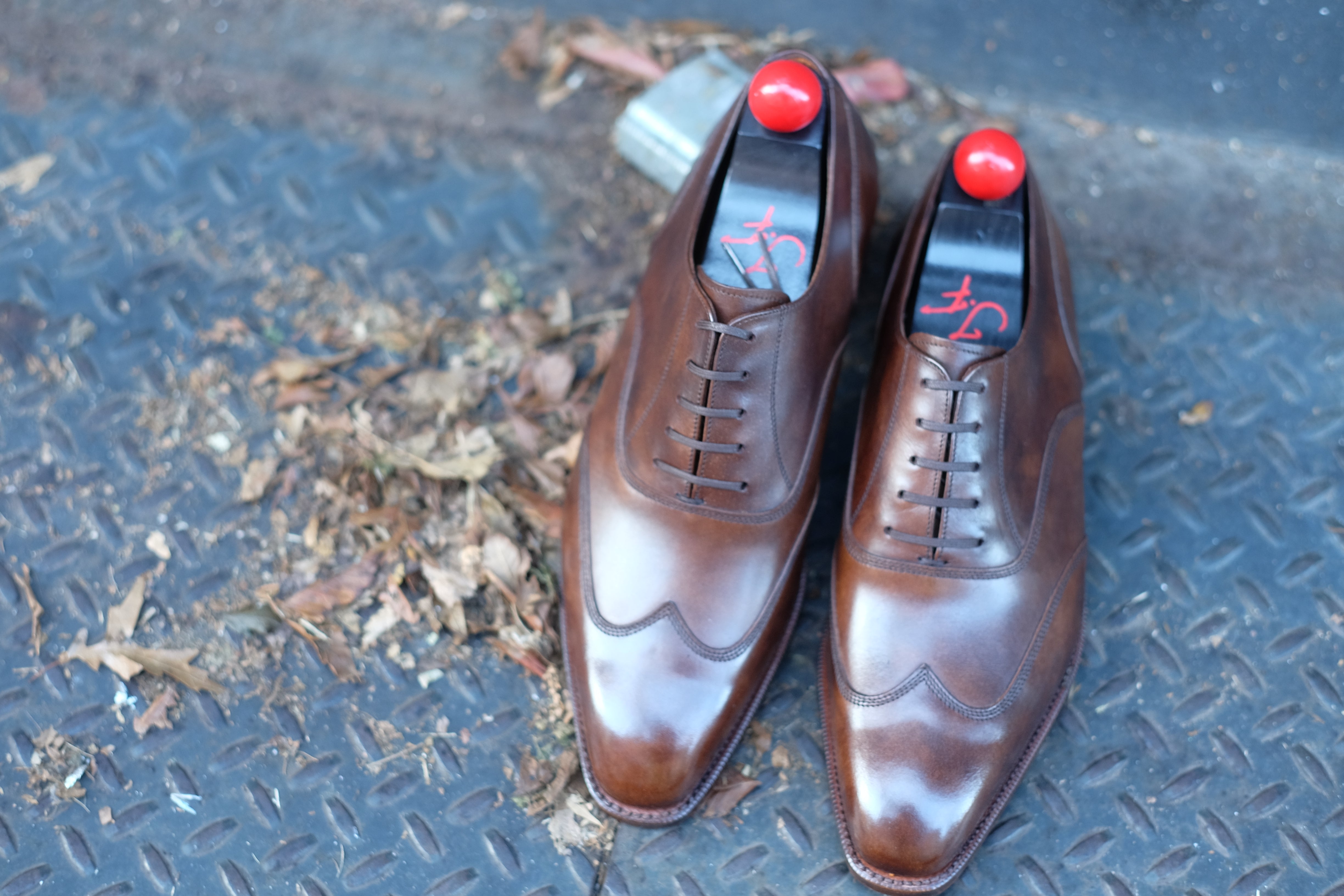 Pullman - MTO - Copper Museum Calf - LPB Last - Single Leather Sole-Made To Order Austerity Brogue Oxfords-J.FitzPatrick Footwear