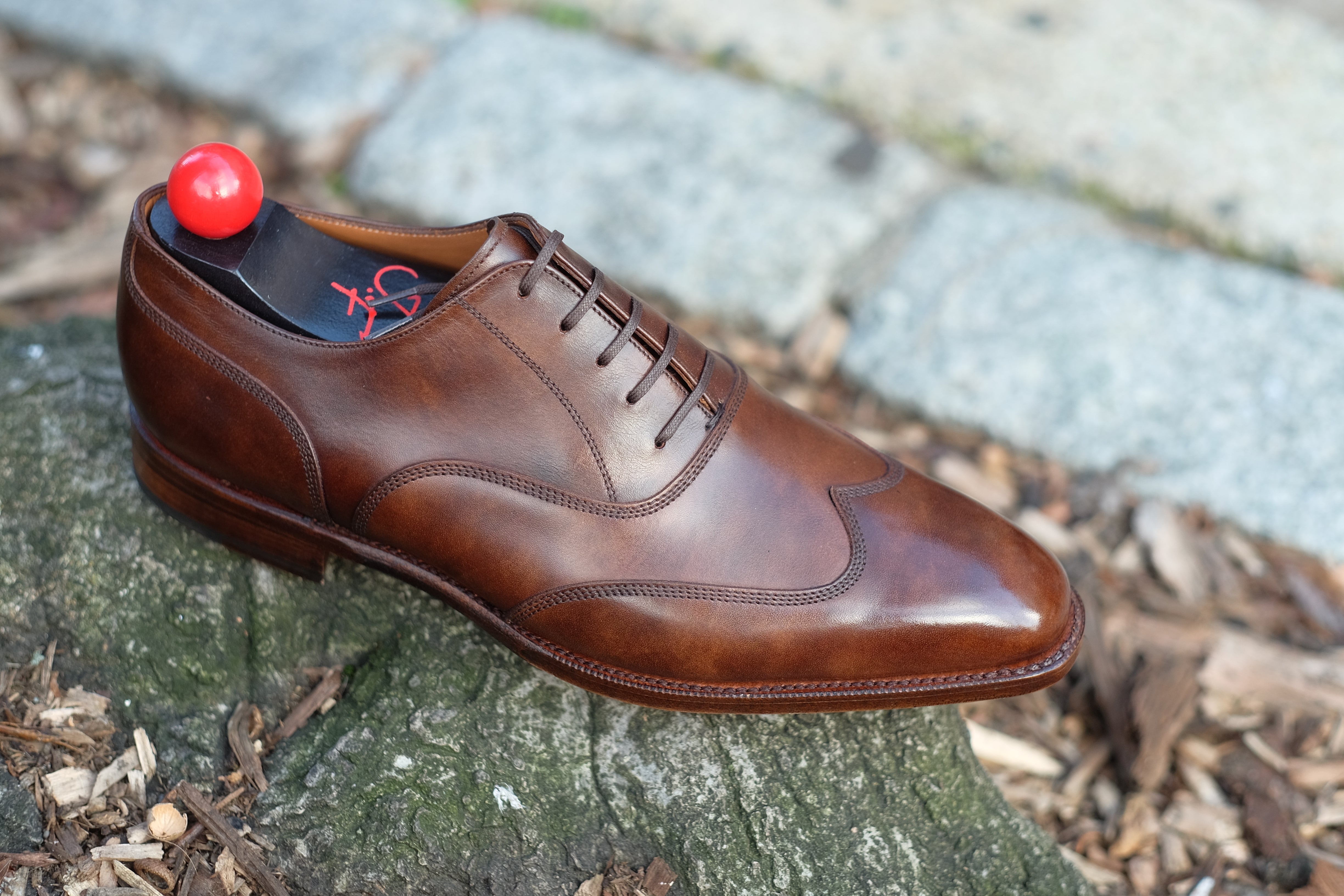 Pullman - MTO - Copper Museum Calf - LPB Last - Single Leather Sole-Made To Order Austerity Brogue Oxfords-J.FitzPatrick Footwear