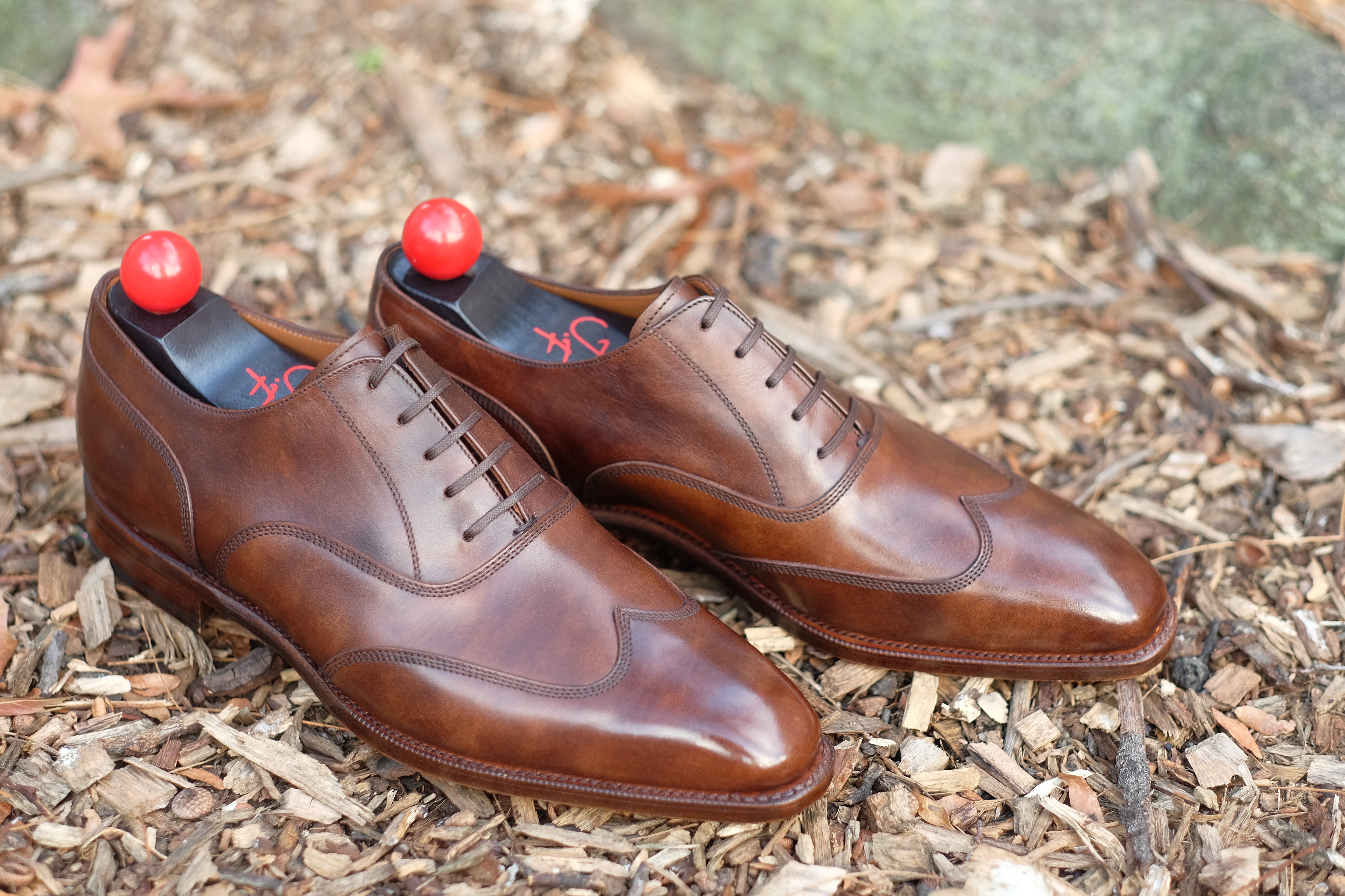 Pullman - MTO - Copper Museum Calf - LPB Last - Single Leather Sole-Made To Order Austerity Brogue Oxfords-J.FitzPatrick Footwear