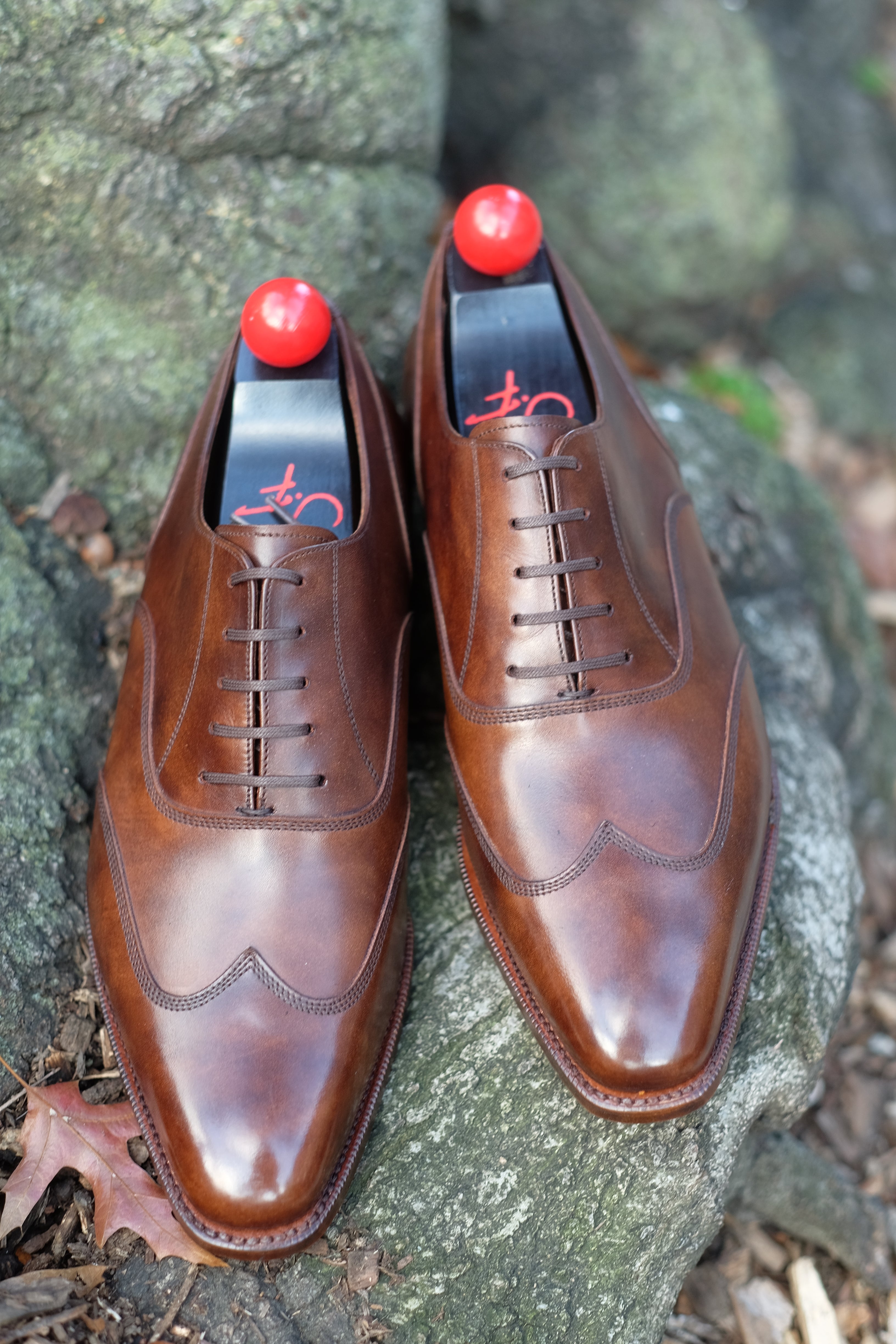 Pullman - MTO - Copper Museum Calf - LPB Last - Single Leather Sole-Made To Order Austerity Brogue Oxfords-J.FitzPatrick Footwear