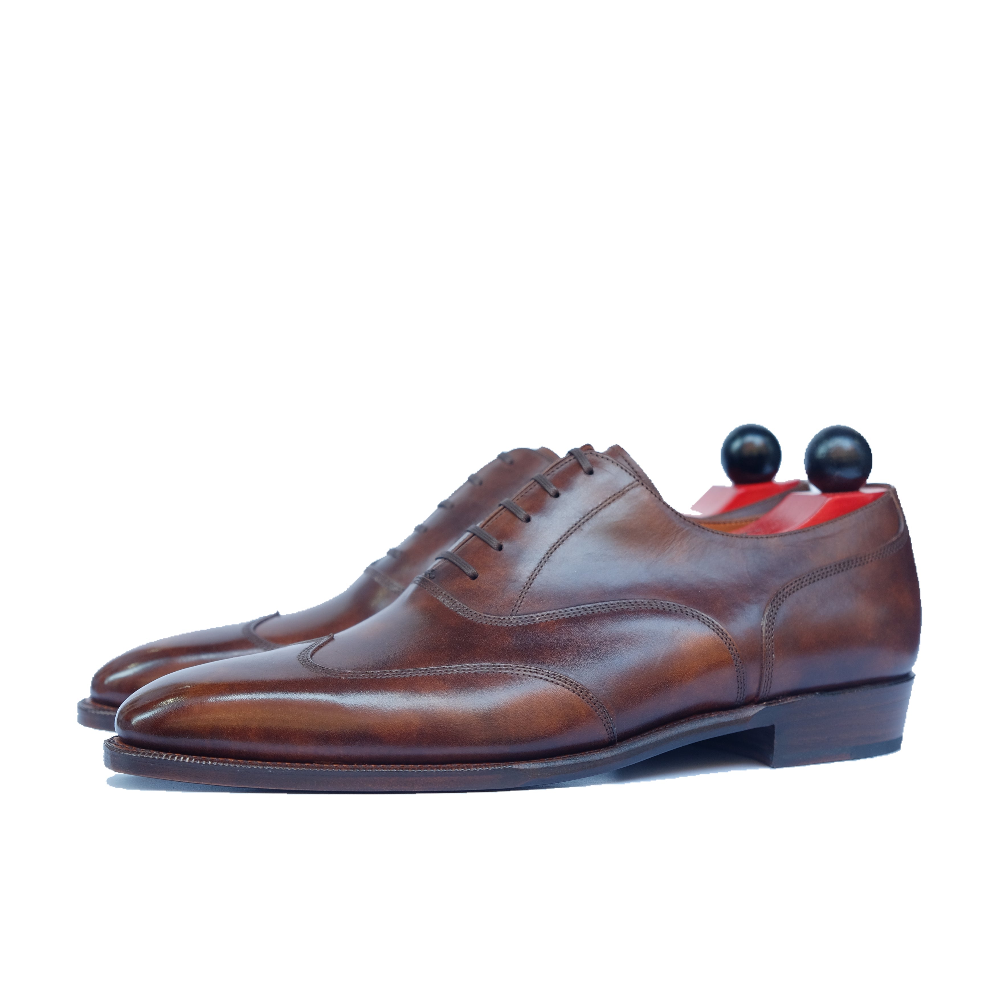 Pullman - MTO - Copper Museum Calf - LPB Last - Single Leather Sole-Made To Order Austerity Brogue Oxfords-J.FitzPatrick Footwear