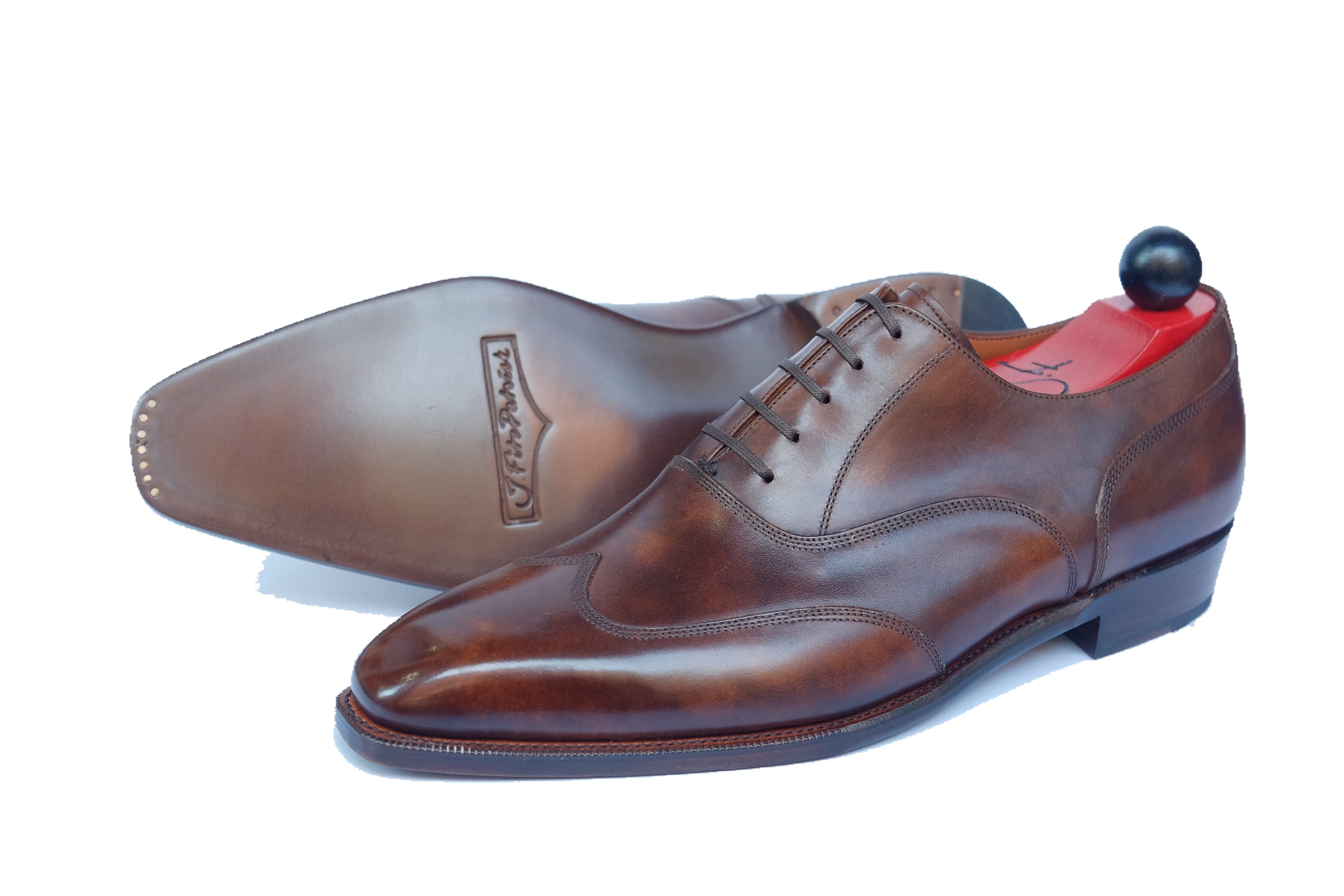 Pullman - MTO - Copper Museum Calf - LPB Last - Single Leather Sole-Made To Order Austerity Brogue Oxfords-J.FitzPatrick Footwear
