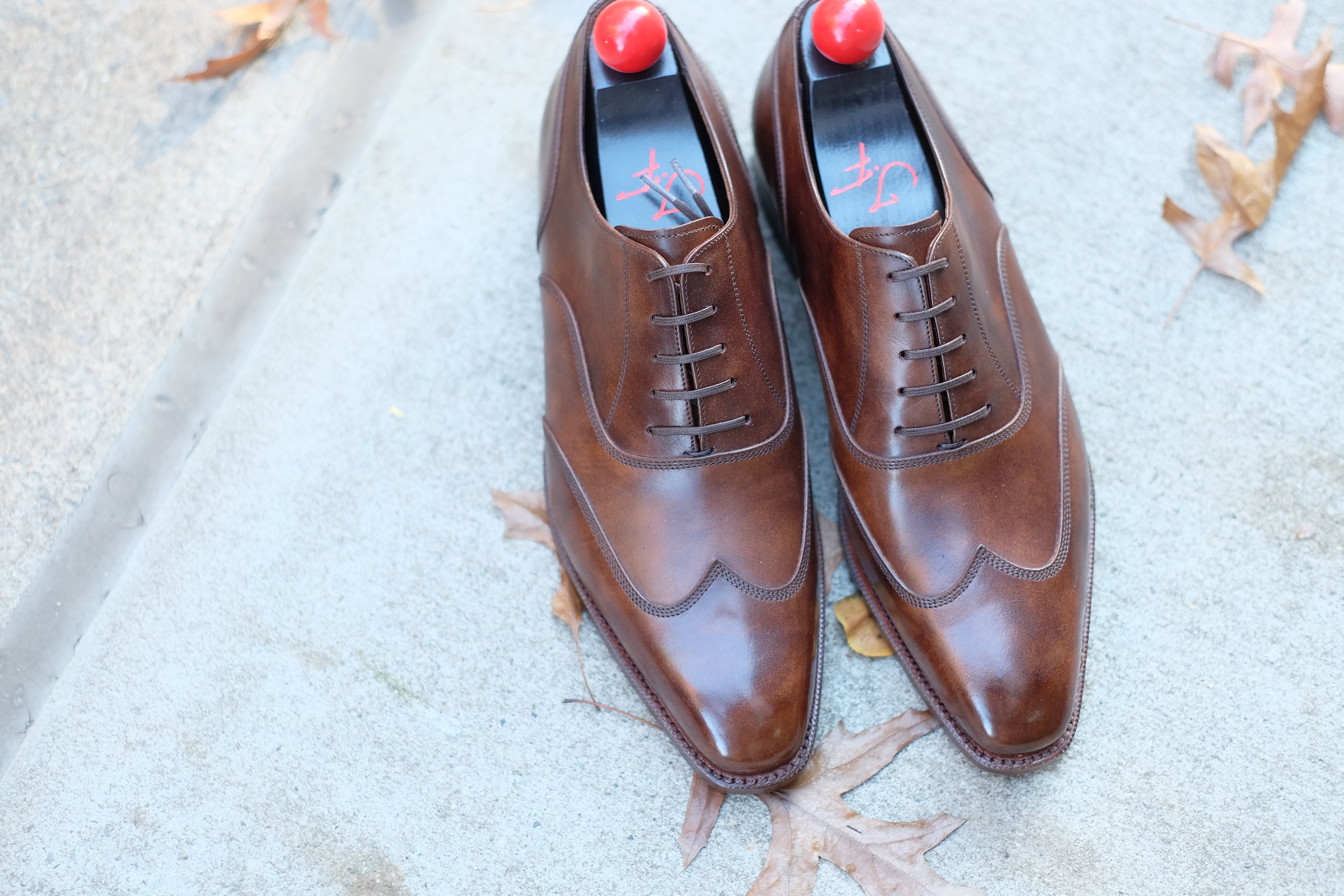 Pullman - MTO - Copper Museum Calf - LPB Last - Single Leather Sole-Made To Order Austerity Brogue Oxfords-J.FitzPatrick Footwear