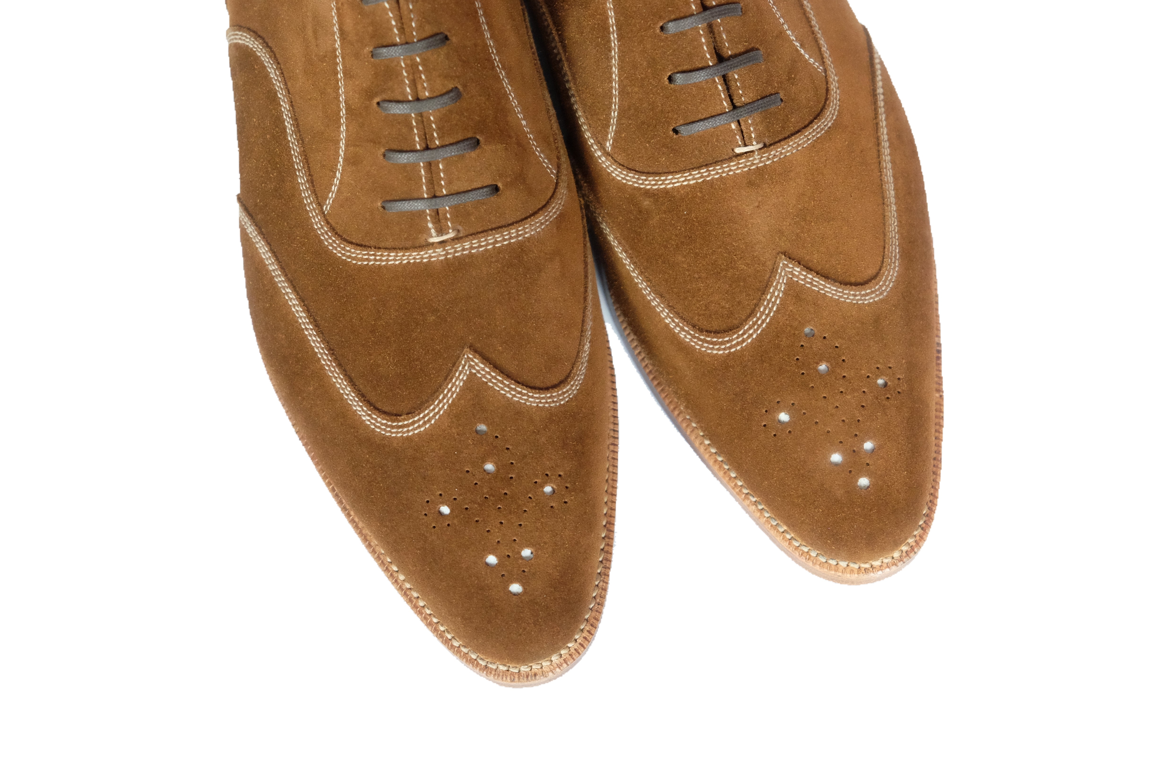 Pullman - MTO - Snuff Suede - JKF Last - Single Leather Sole-Made To Order Austerity Brogue Oxfords-J.FitzPatrick Footwear