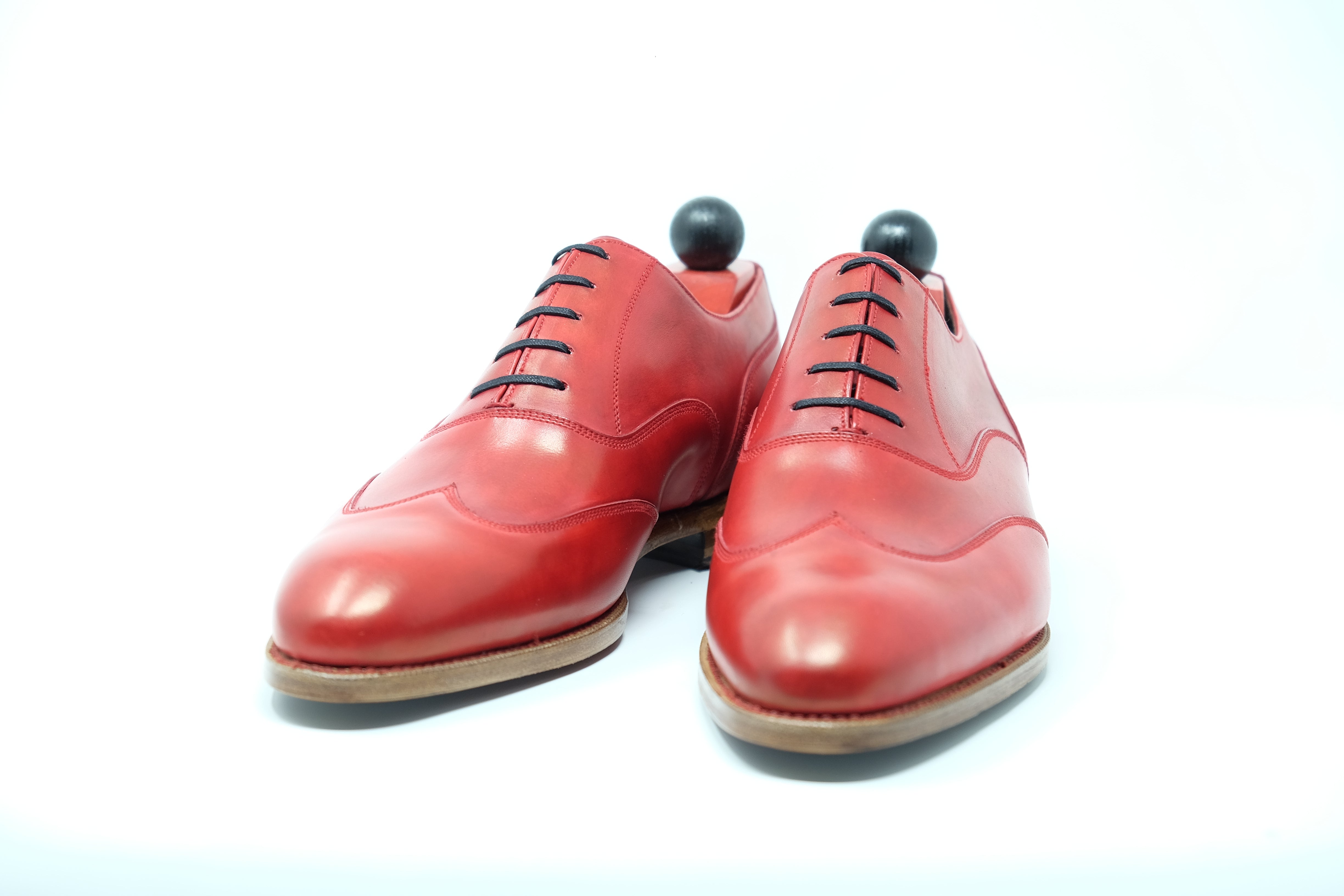 Pullman - MTO - Unfinished Red Calf - NGT Last - Natural Single Leather Sole-Made To Order Austerity Brogue Oxfords-J.FitzPatrick Footwear