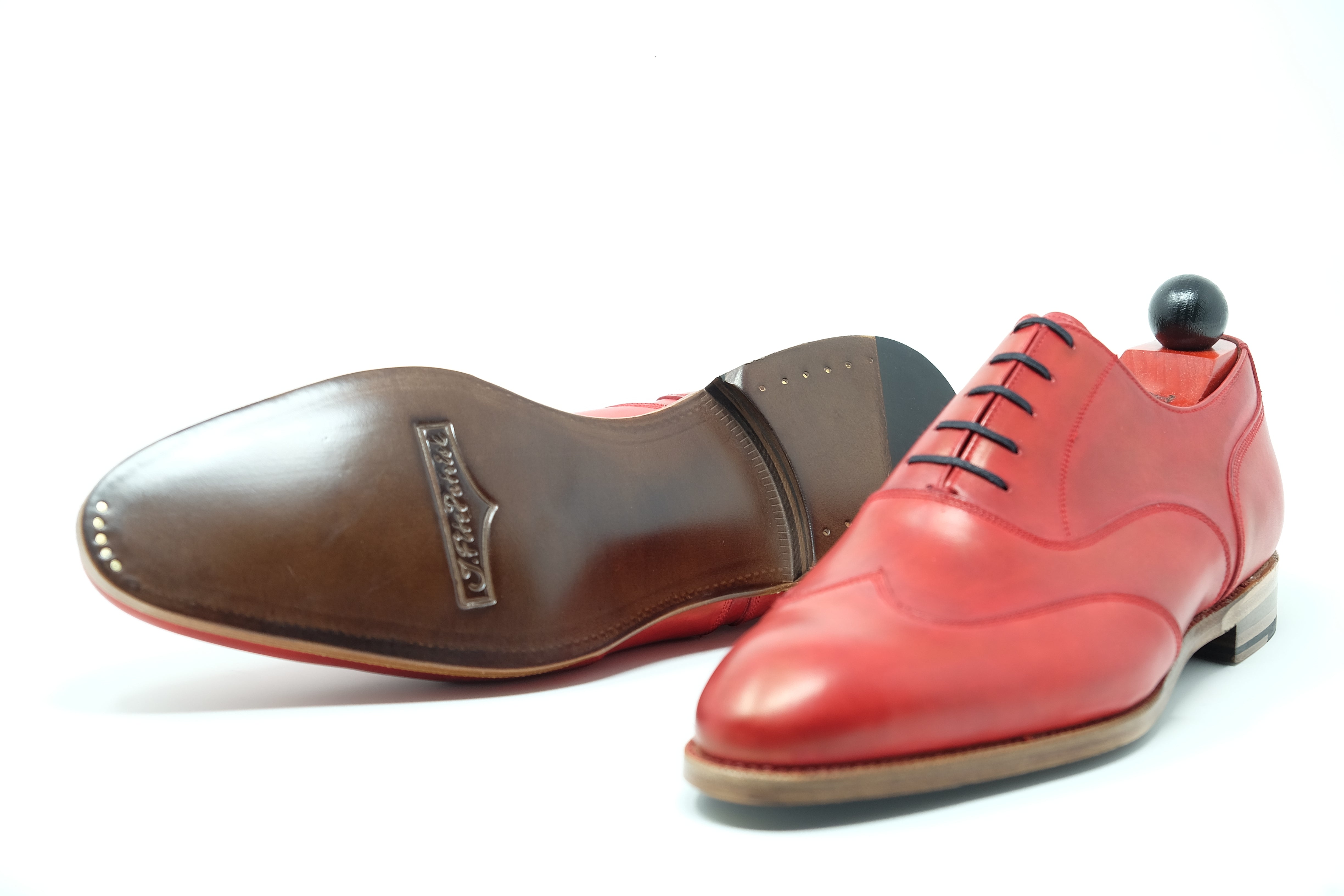Pullman - MTO - Unfinished Red Calf - NGT Last - Natural Single Leather Sole-Made To Order Austerity Brogue Oxfords-J.FitzPatrick Footwear