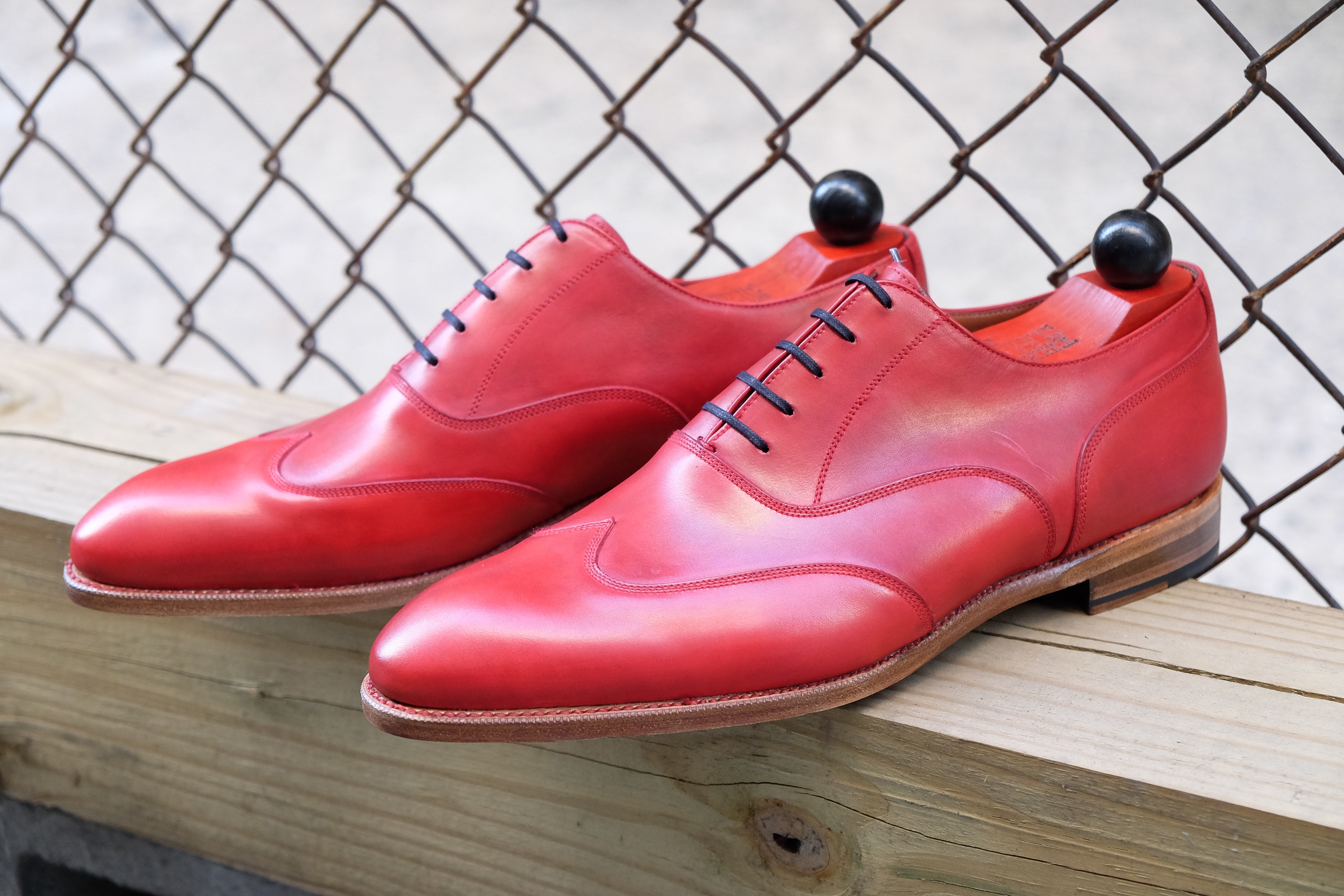 Pullman - MTO - Unfinished Red Calf - NGT Last - Natural Single Leather Sole-Made To Order Austerity Brogue Oxfords-J.FitzPatrick Footwear