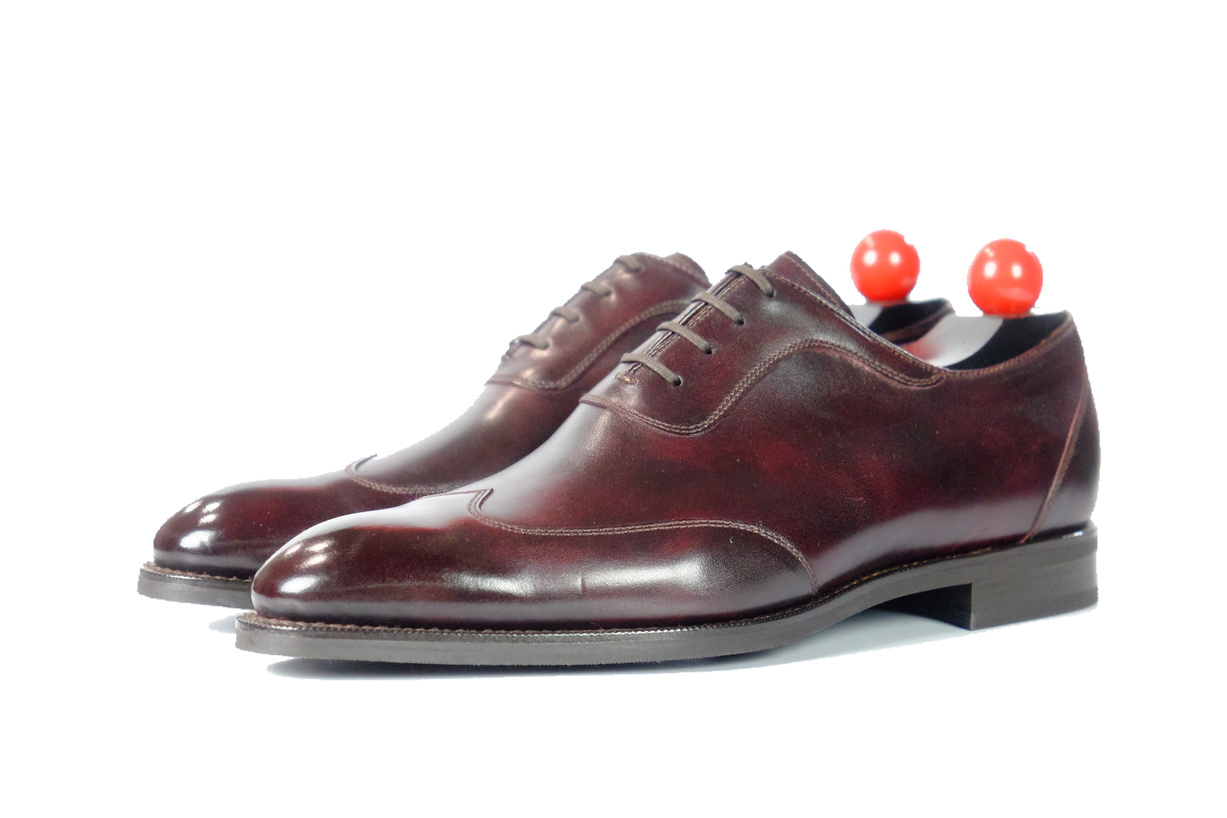Rainier - MTO - Plum Museum Calf - NGT Last - City Rubber Sole-Made To Order Austerity Brogue Adelaide Oxfords-J.FitzPatrick Footwear