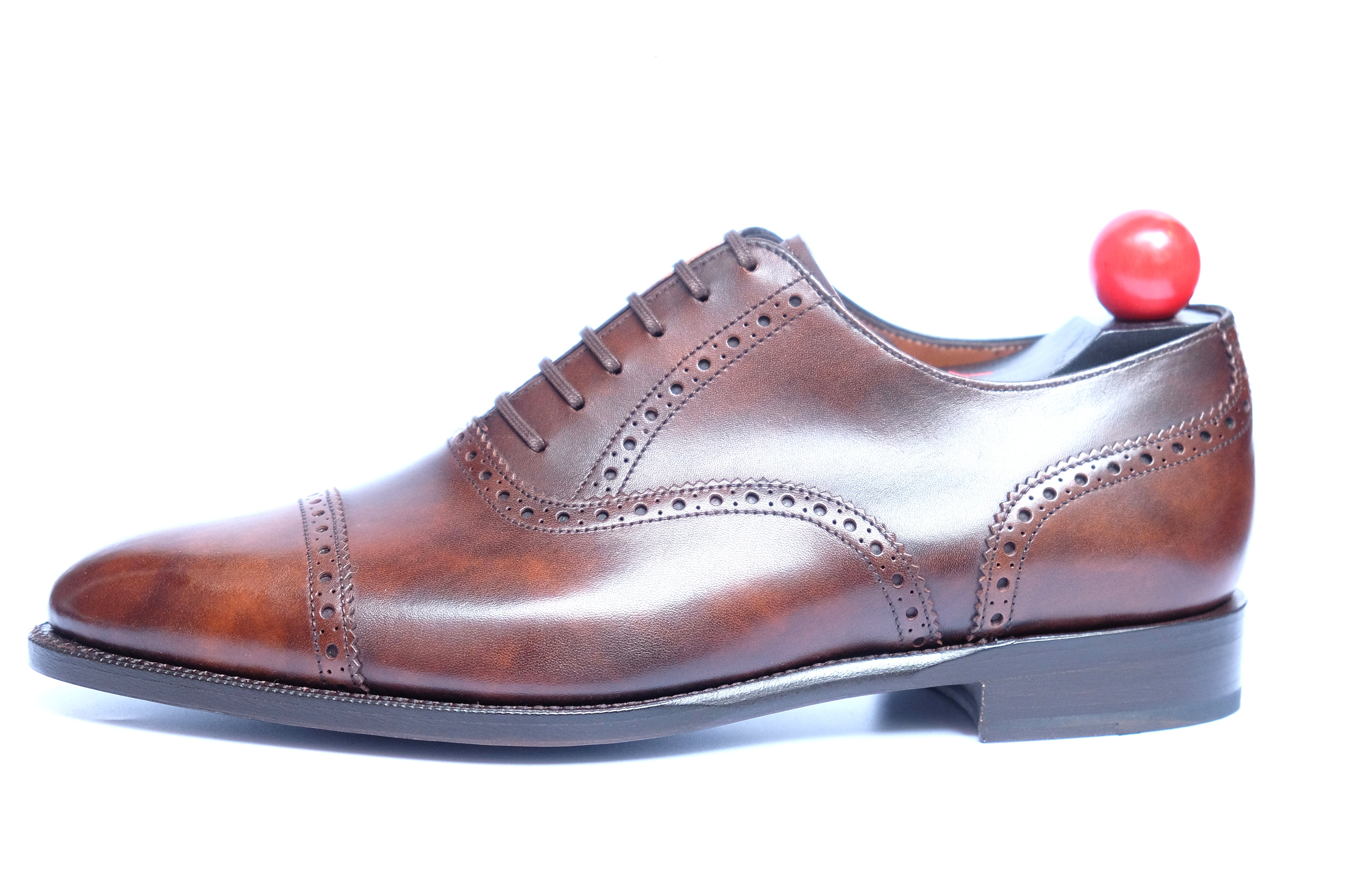 Redmond - MTO - Copper Museum Calf - TMG Last - Single Leather Sole-Made To Order Captoe Cap Toe Brogue Oxfords-J.FitzPatrick Footwear