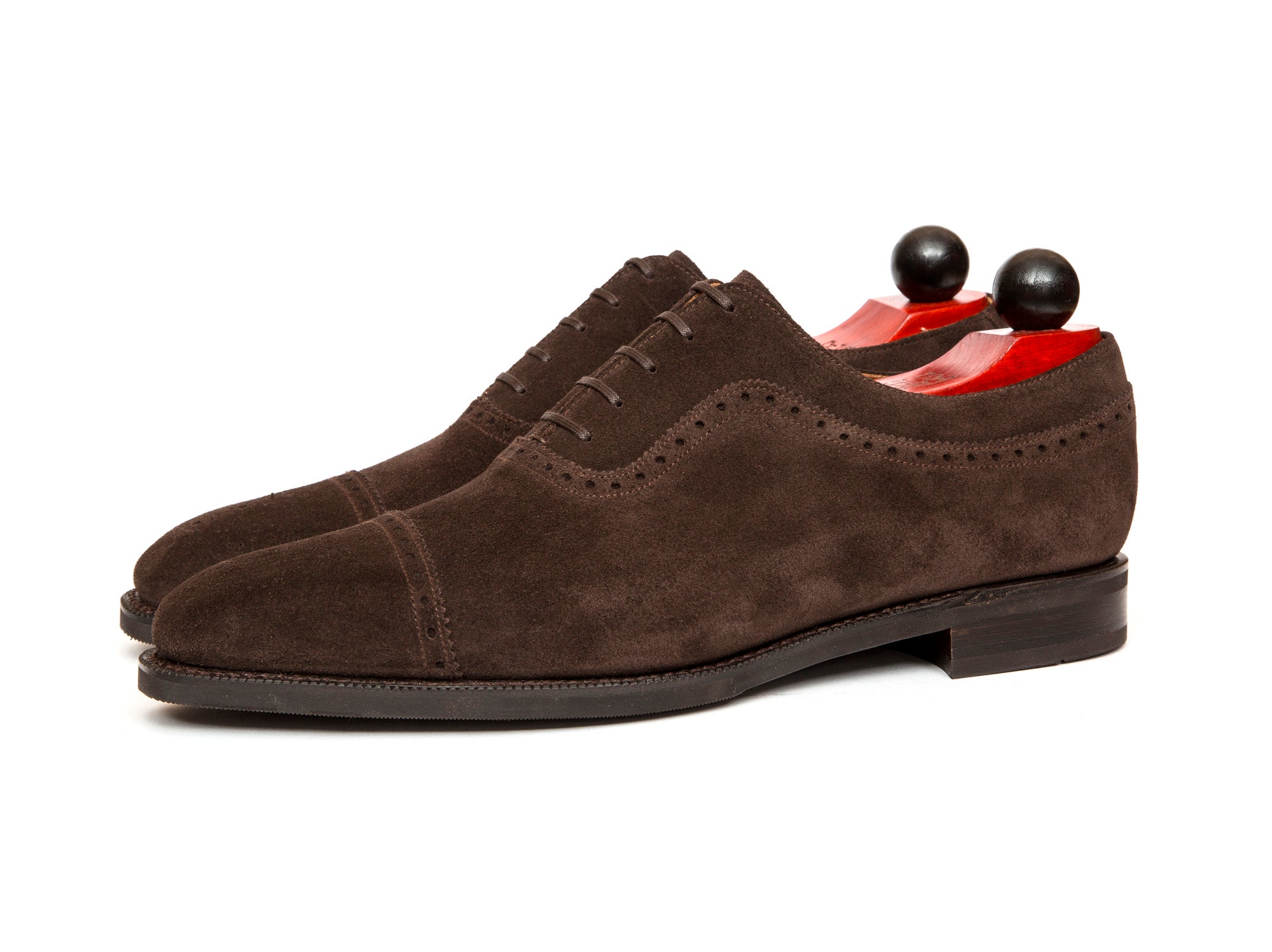 Riviera - MTO - Bitter Chocolate Suede - MGF Last - City Rubber Sole-Made To Order Captoe Cap Toe Brogue Medallion Adelaide Oxfords-J.FitzPatrick Footwear
