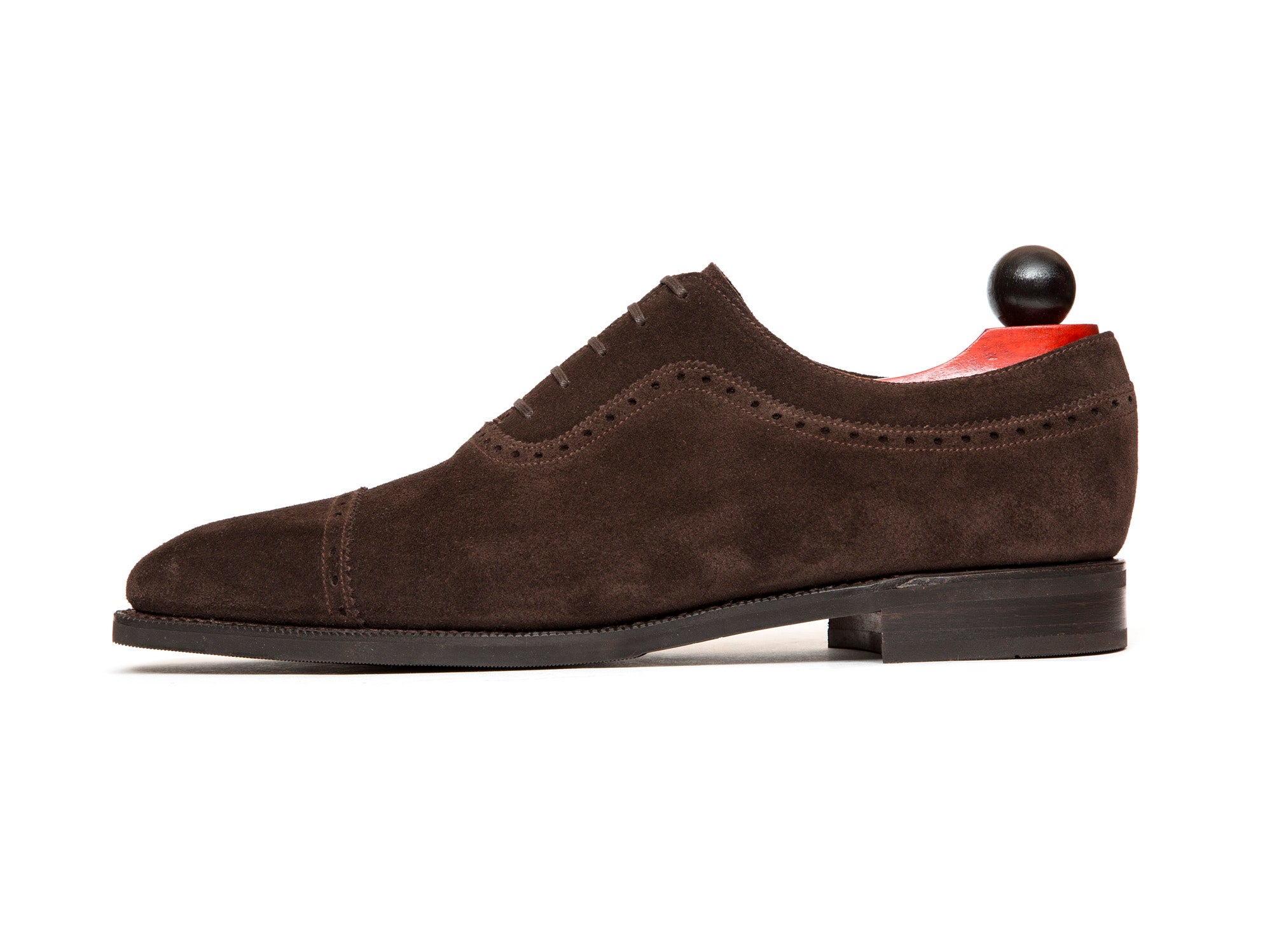 Riviera - MTO - Bitter Chocolate Suede - MGF Last - City Rubber Sole-Made To Order Captoe Cap Toe Brogue Medallion Adelaide Oxfords-J.FitzPatrick Footwear