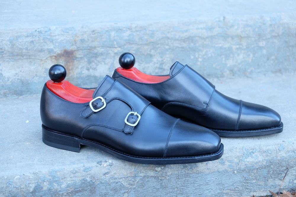 Sammamish - Black Calf-Double Monk Straps Monkstraps-J.FitzPatrick Footwear